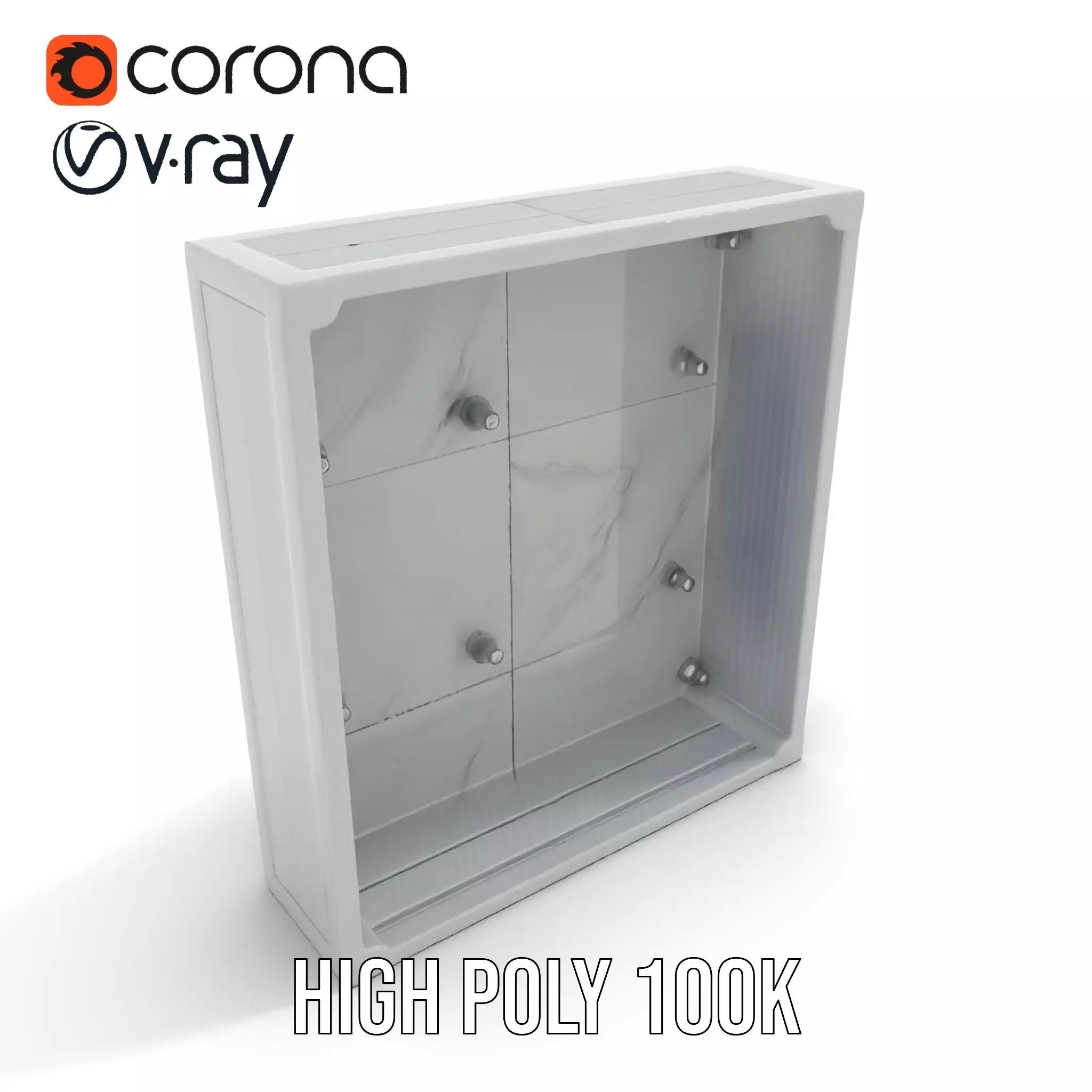 Metallic Wall Panel Model Pack Low-poly 3D model_20