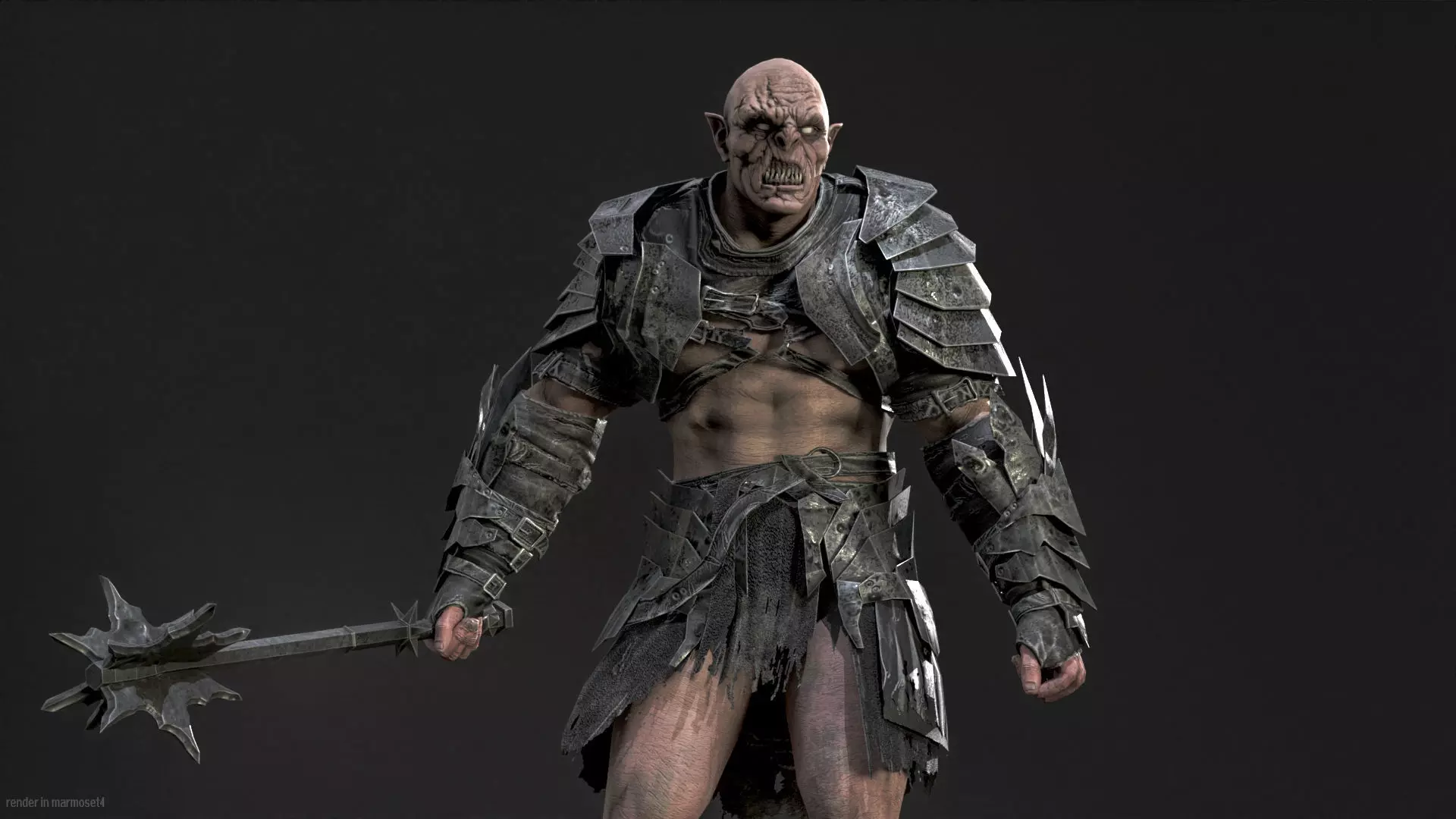 OrcKnight Low-poly 3D model_3