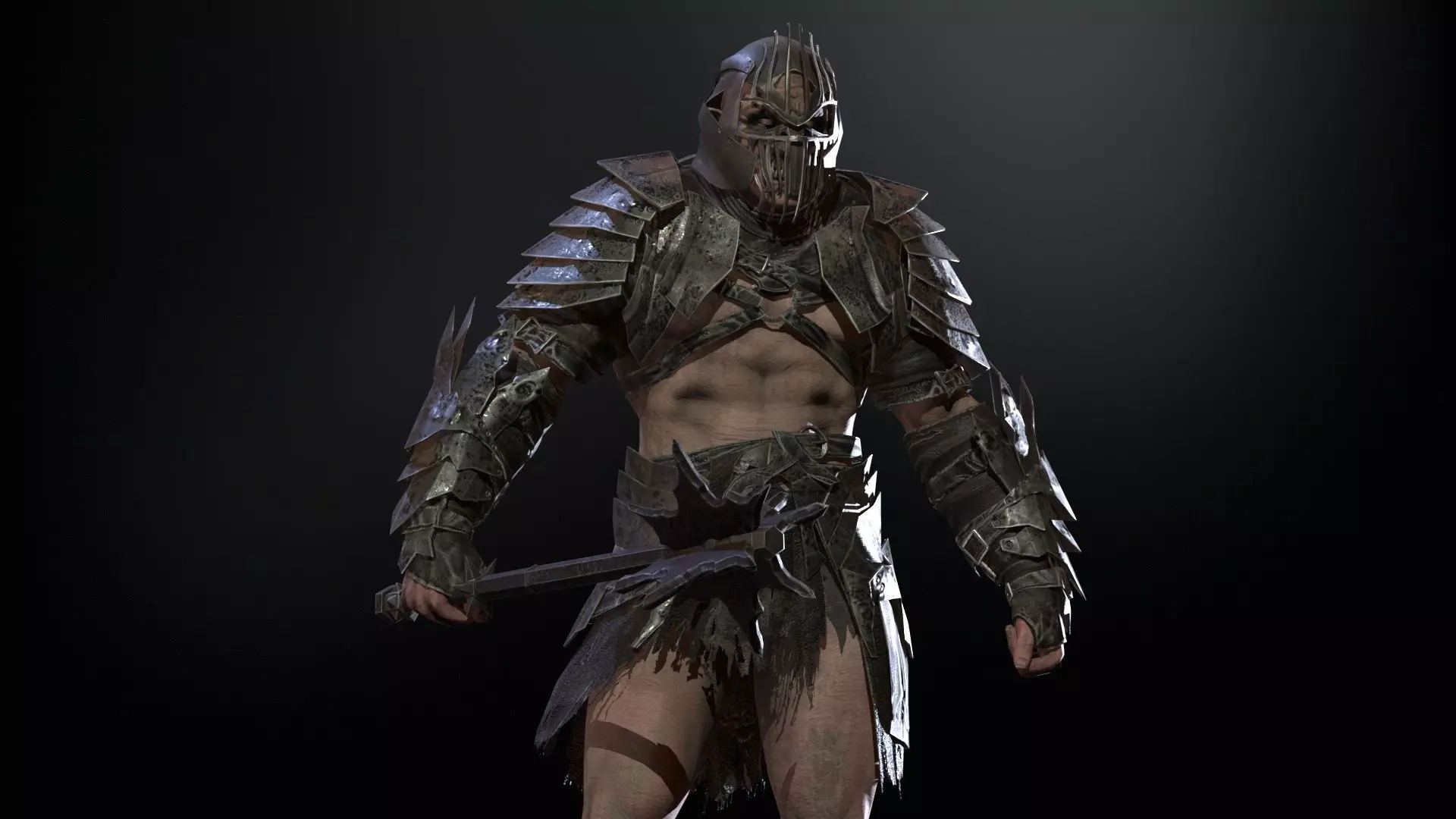 OrcKnight Low-poly 3D model_8