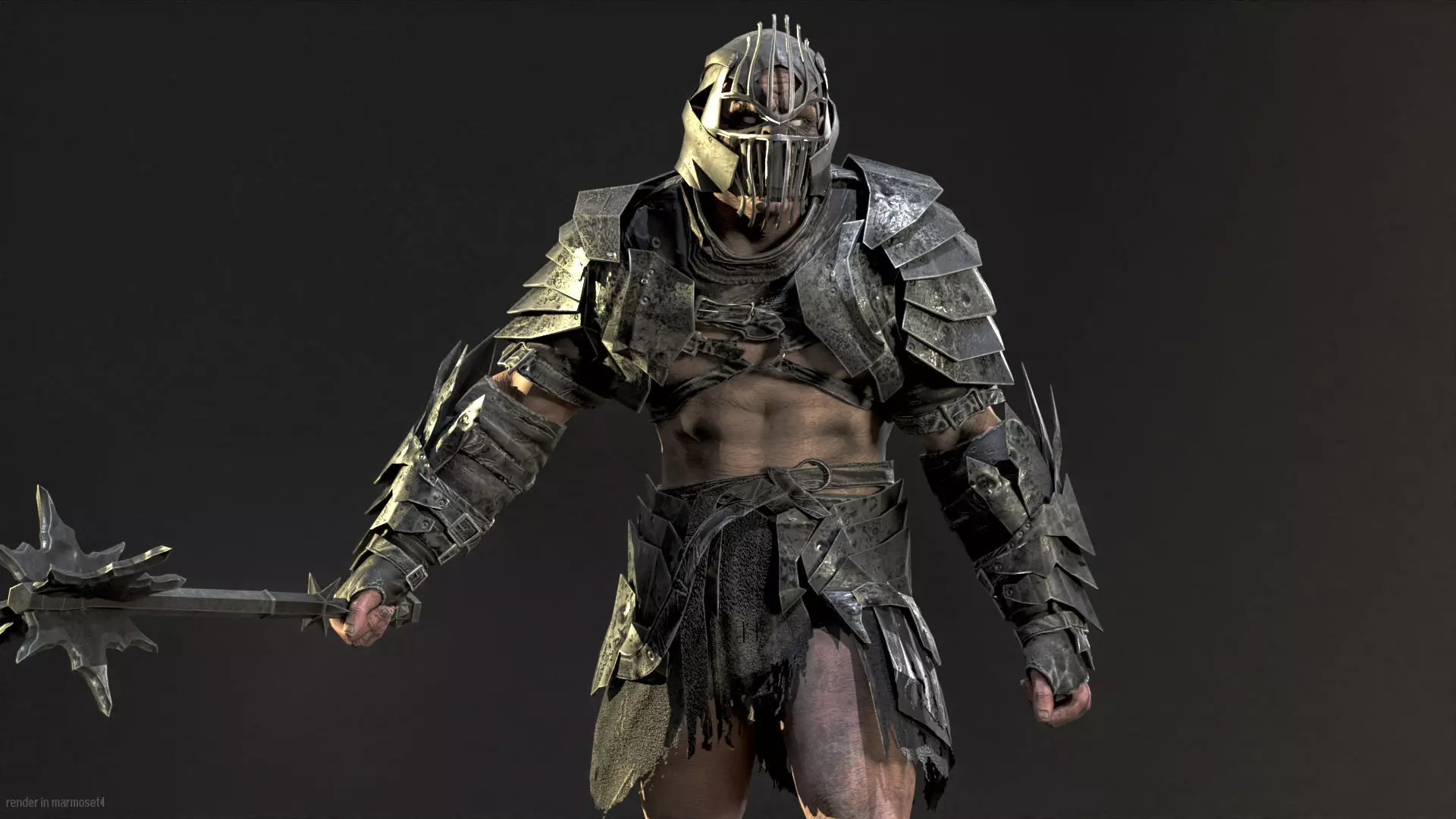 OrcKnight Low-poly 3D model_2