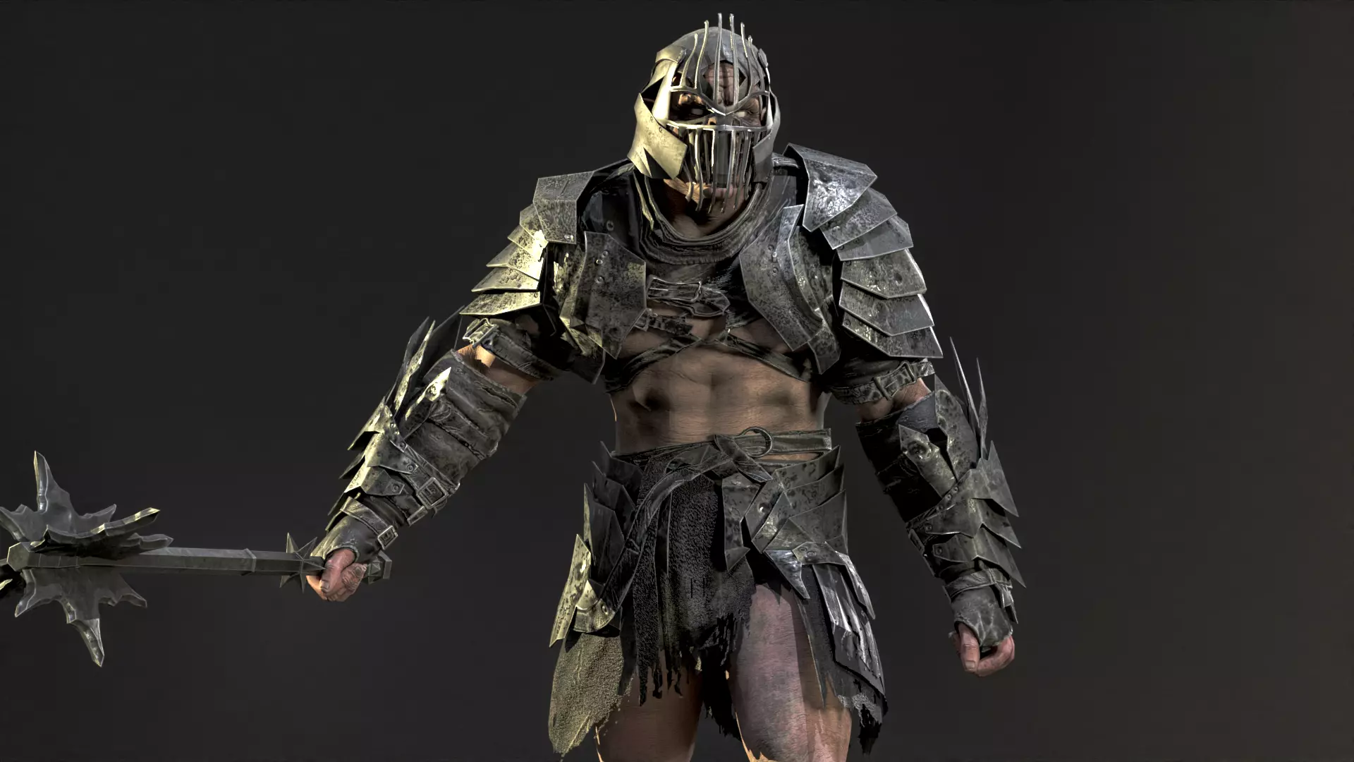 OrcKnight Low-poly 3D model_7