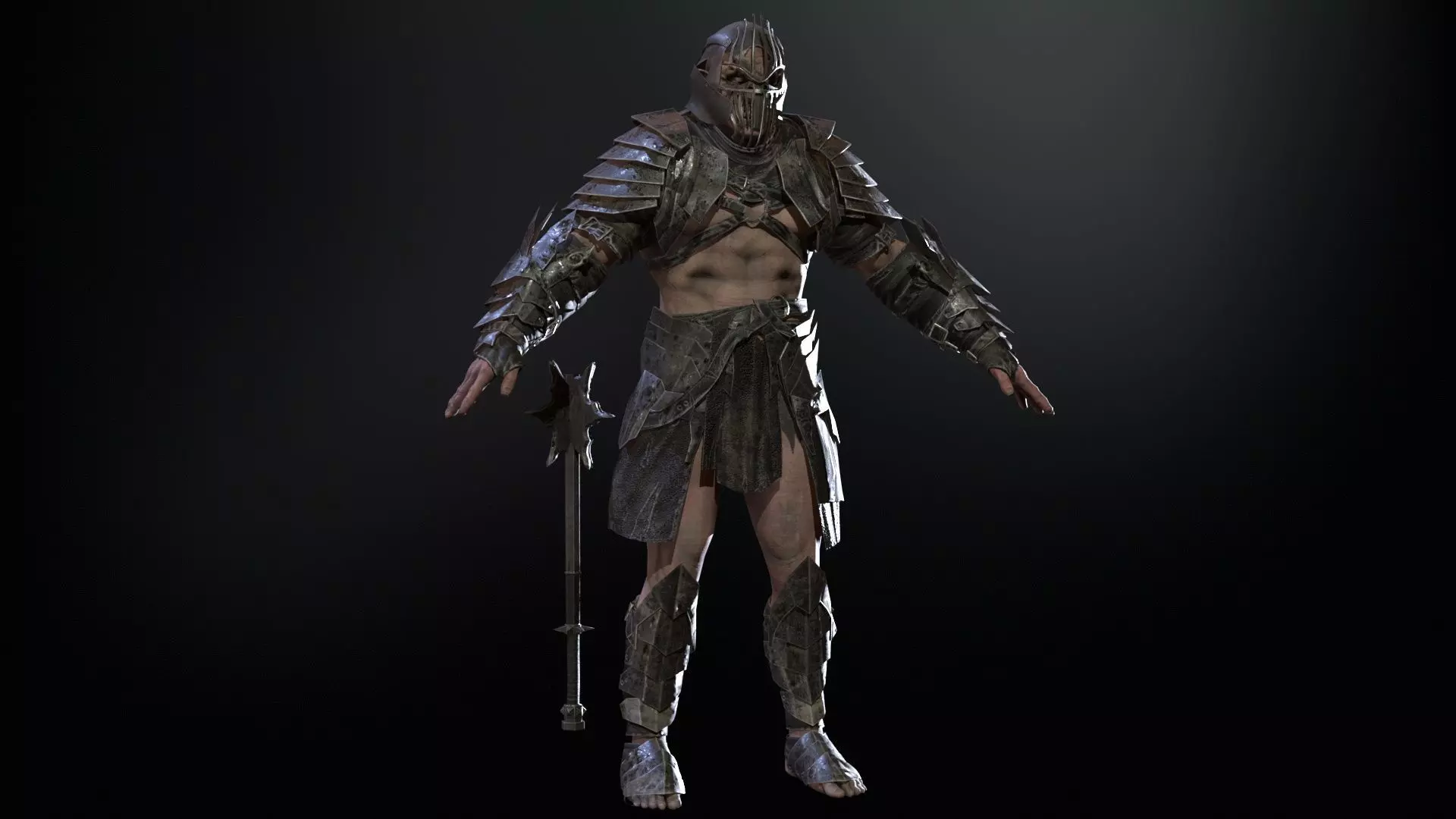 OrcKnight Low-poly 3D model_10