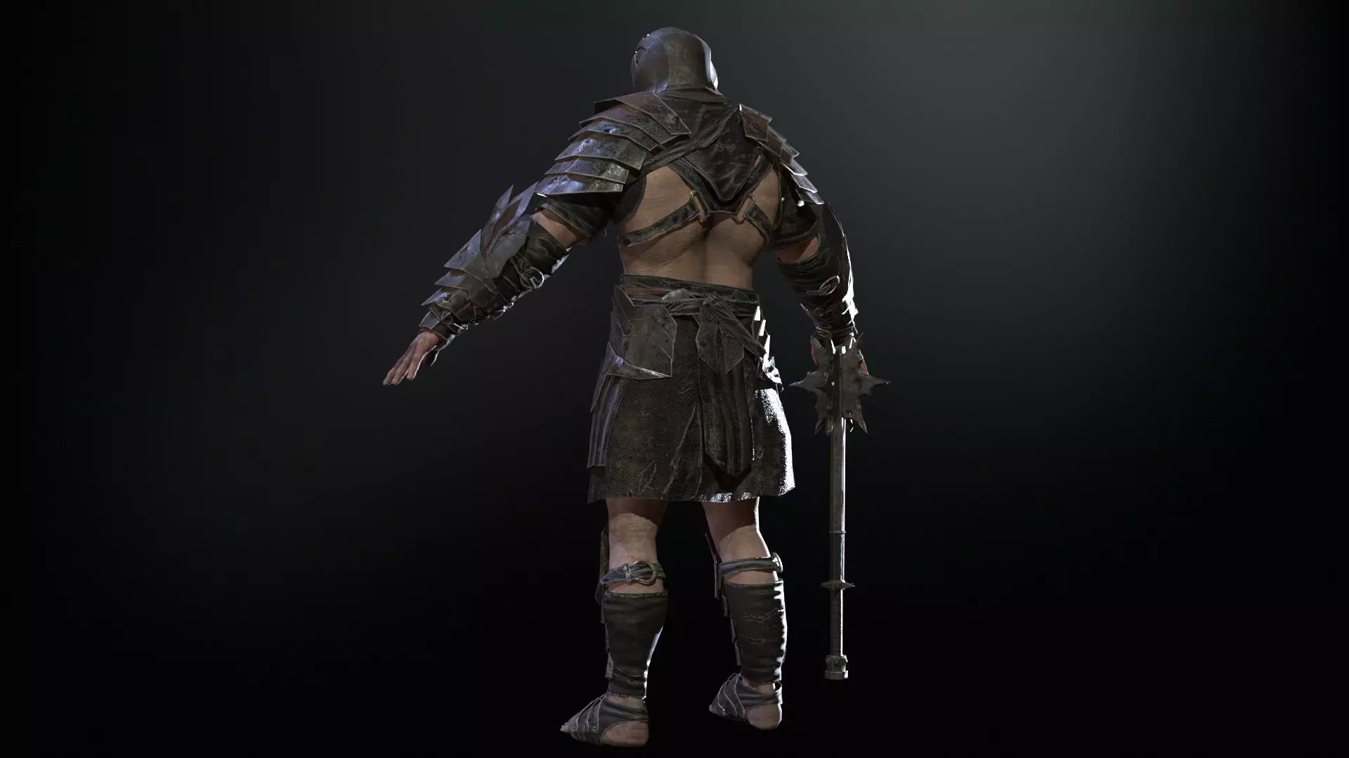 OrcKnight Low-poly 3D model_6