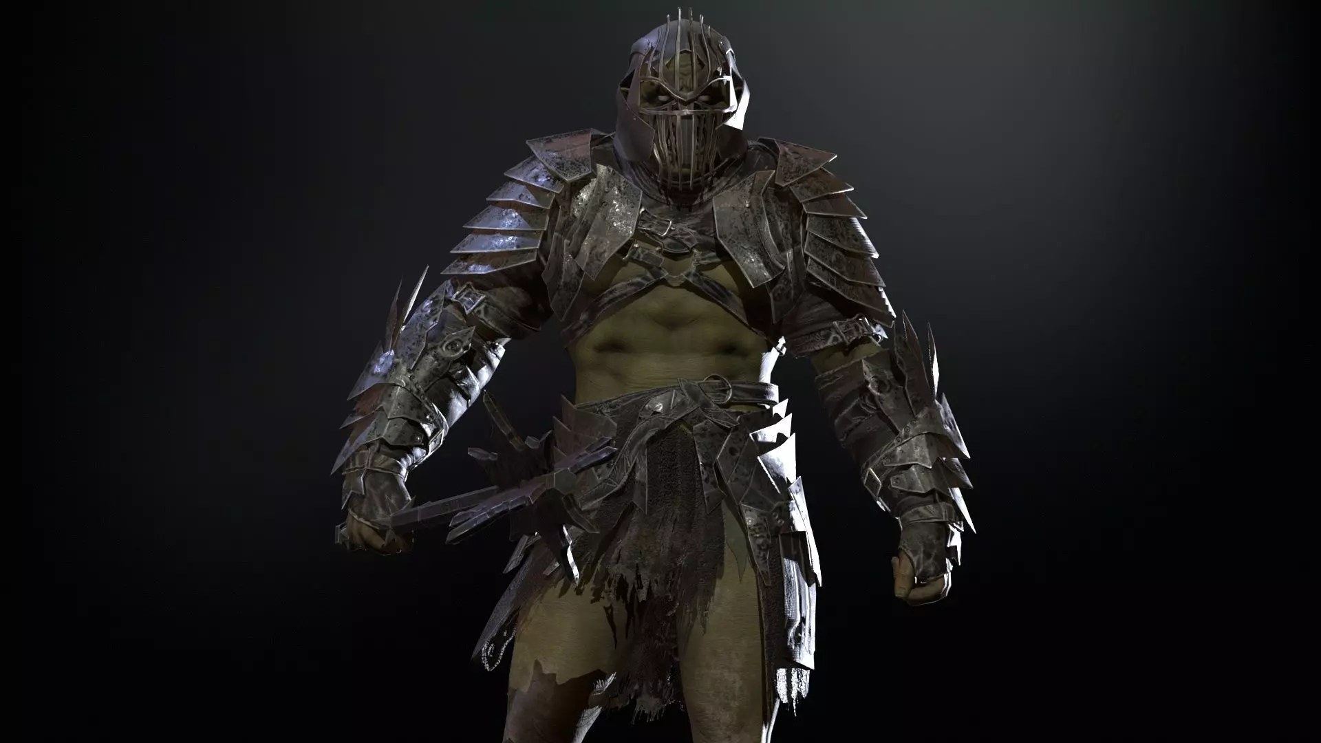 OrcKnight Low-poly 3D model_9