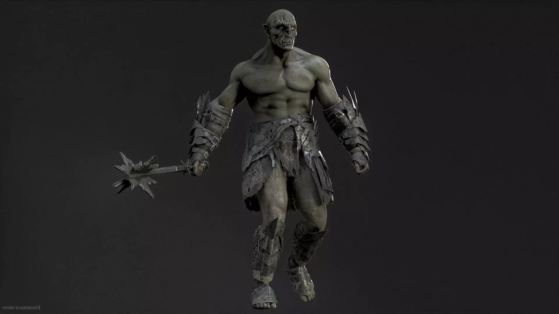 OrcKnight Low-poly 3D model_4