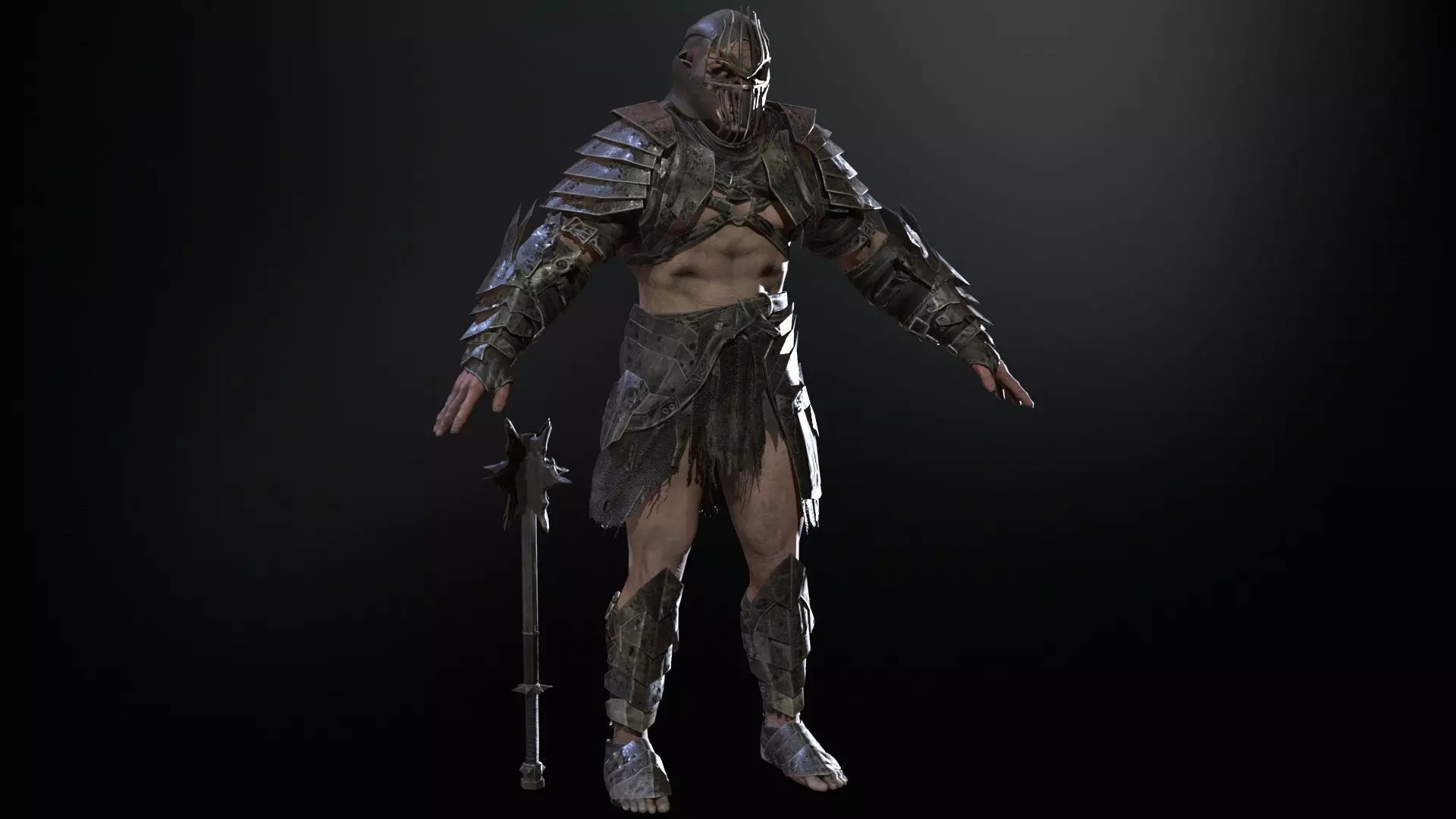 OrcKnight Low-poly 3D model_11