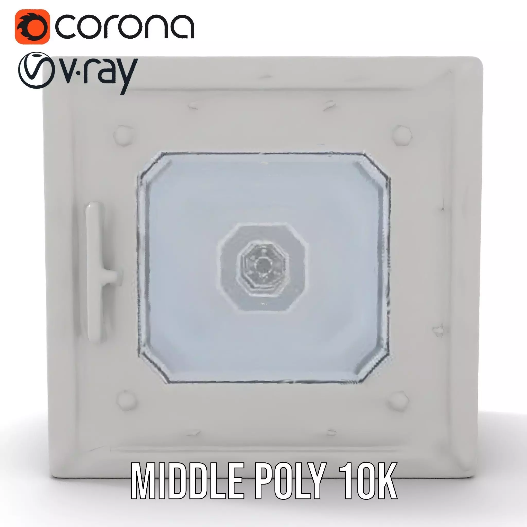 Vault Door model pack with metallic design Low-poly 3D model_16