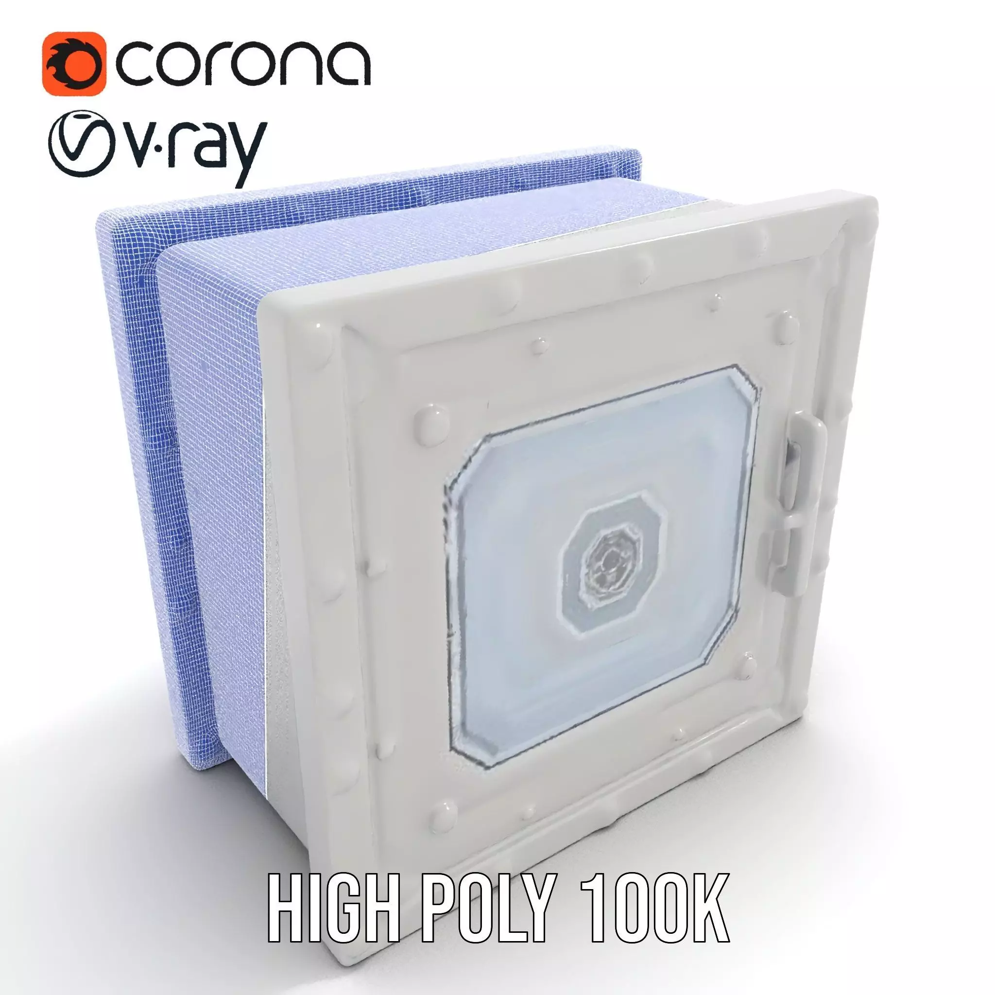 Vault Door model pack with metallic design Low-poly 3D model_29