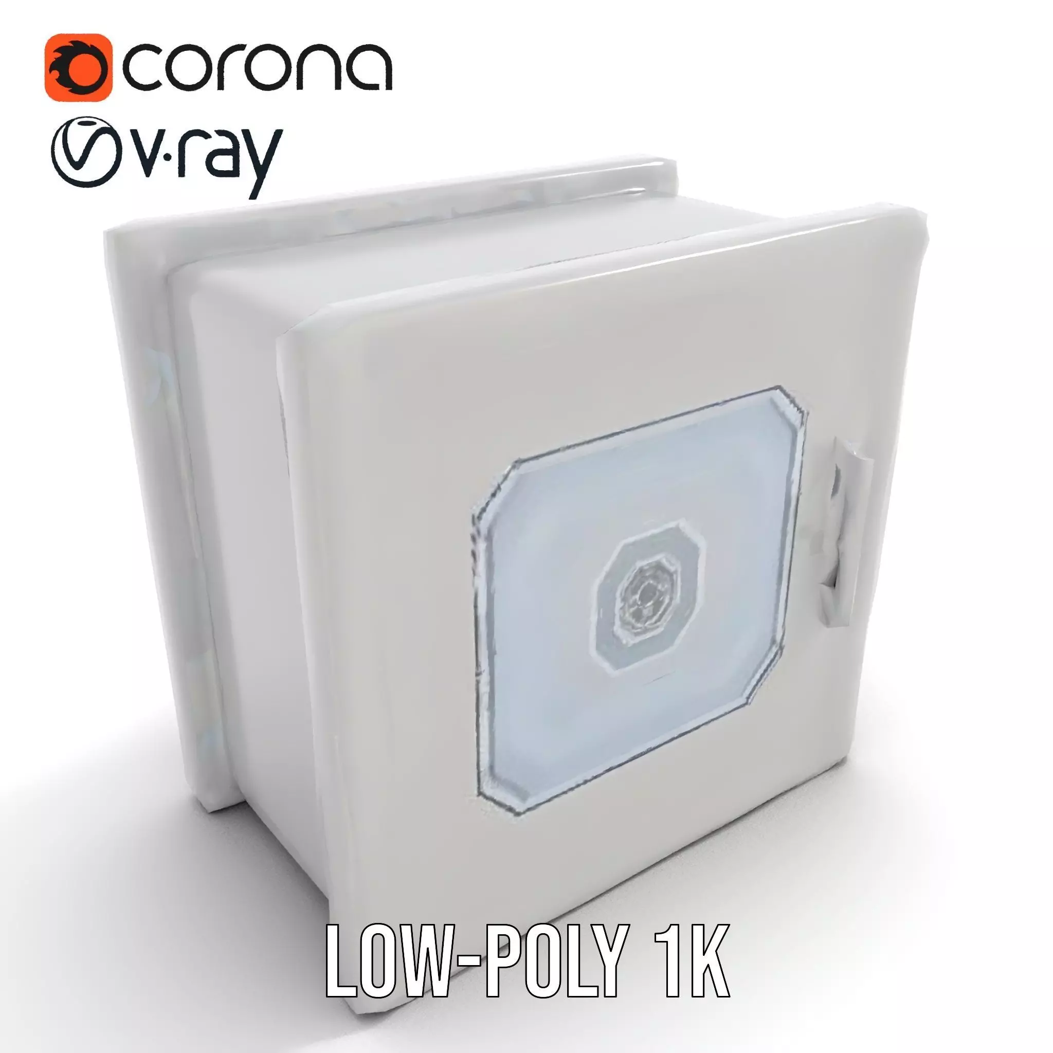 Vault Door model pack with metallic design Low-poly 3D model_22