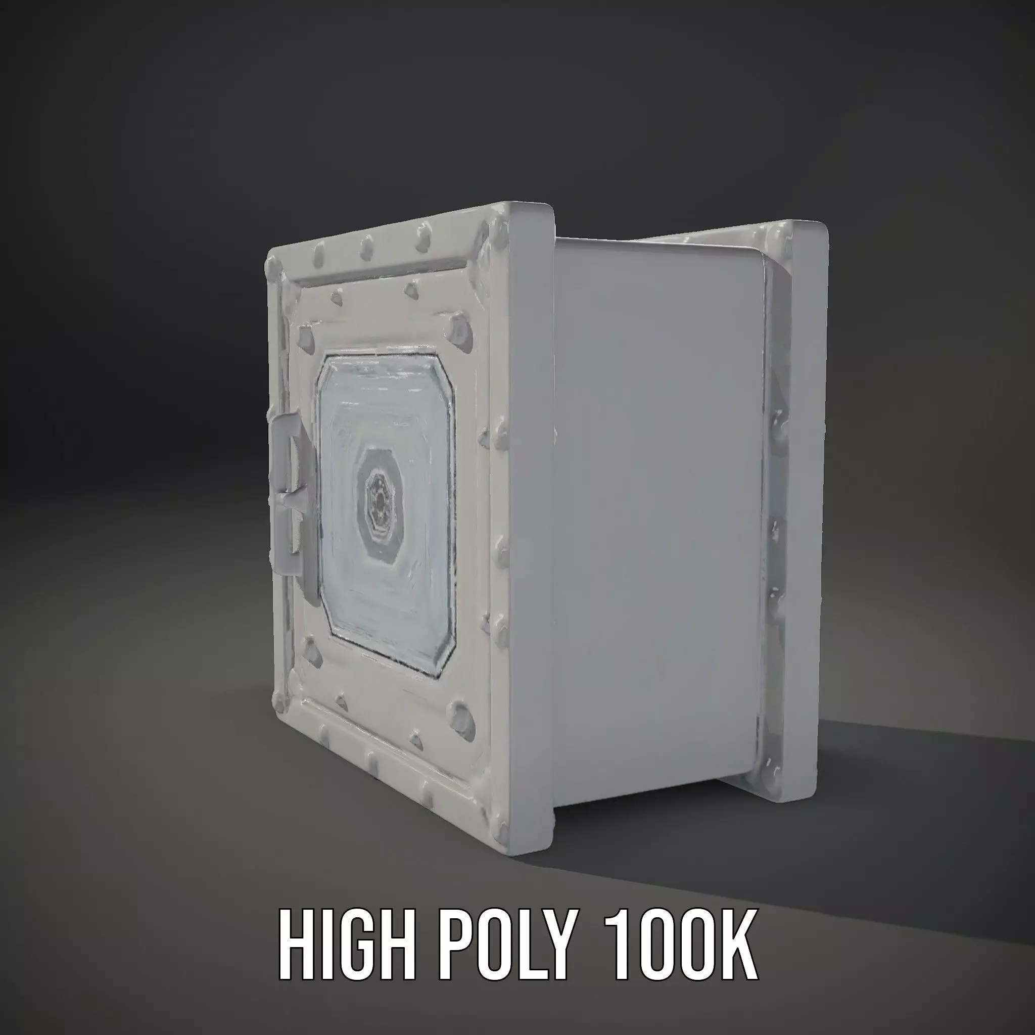 Vault Door model pack with metallic design Low-poly 3D model_23