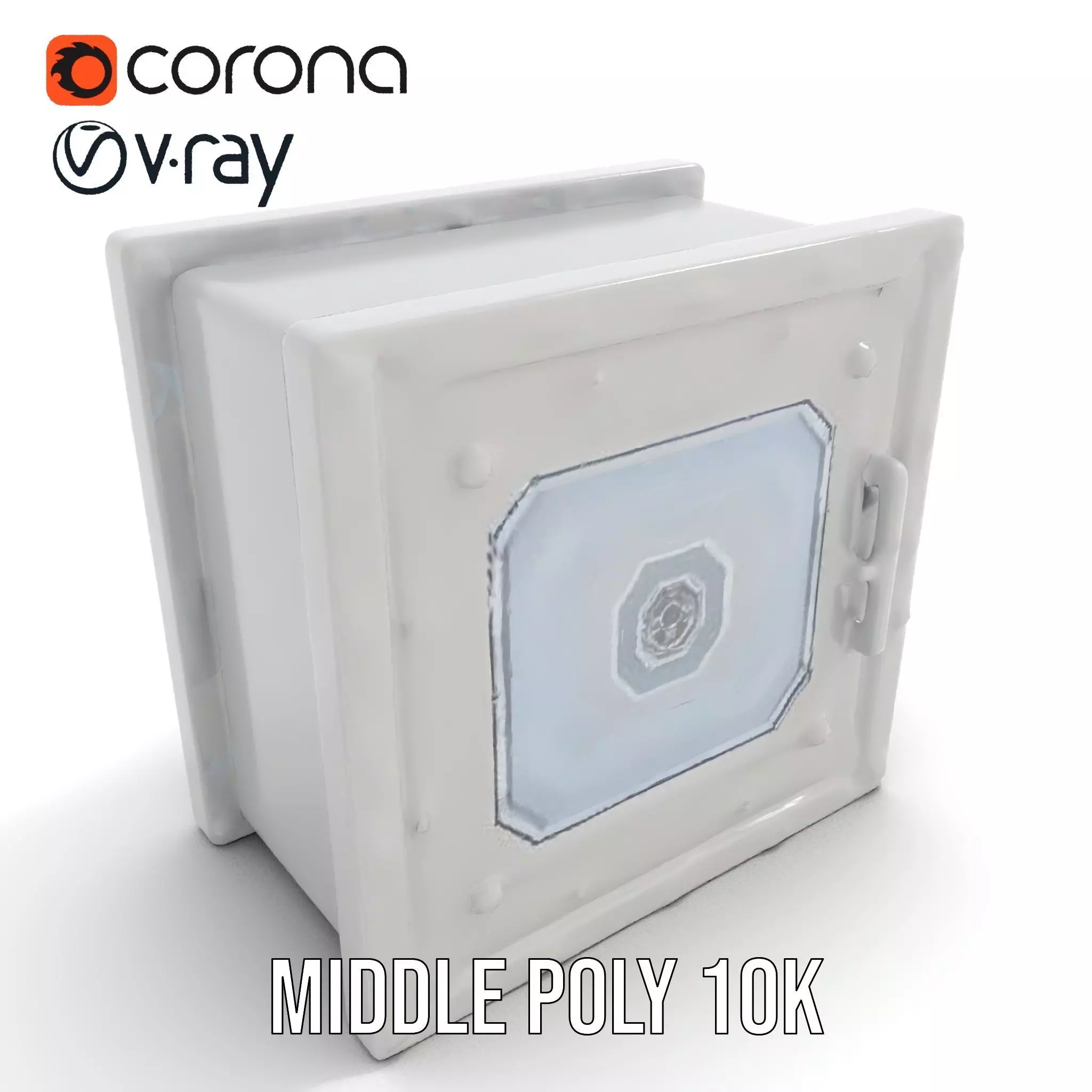 Vault Door model pack with metallic design Low-poly 3D model_6