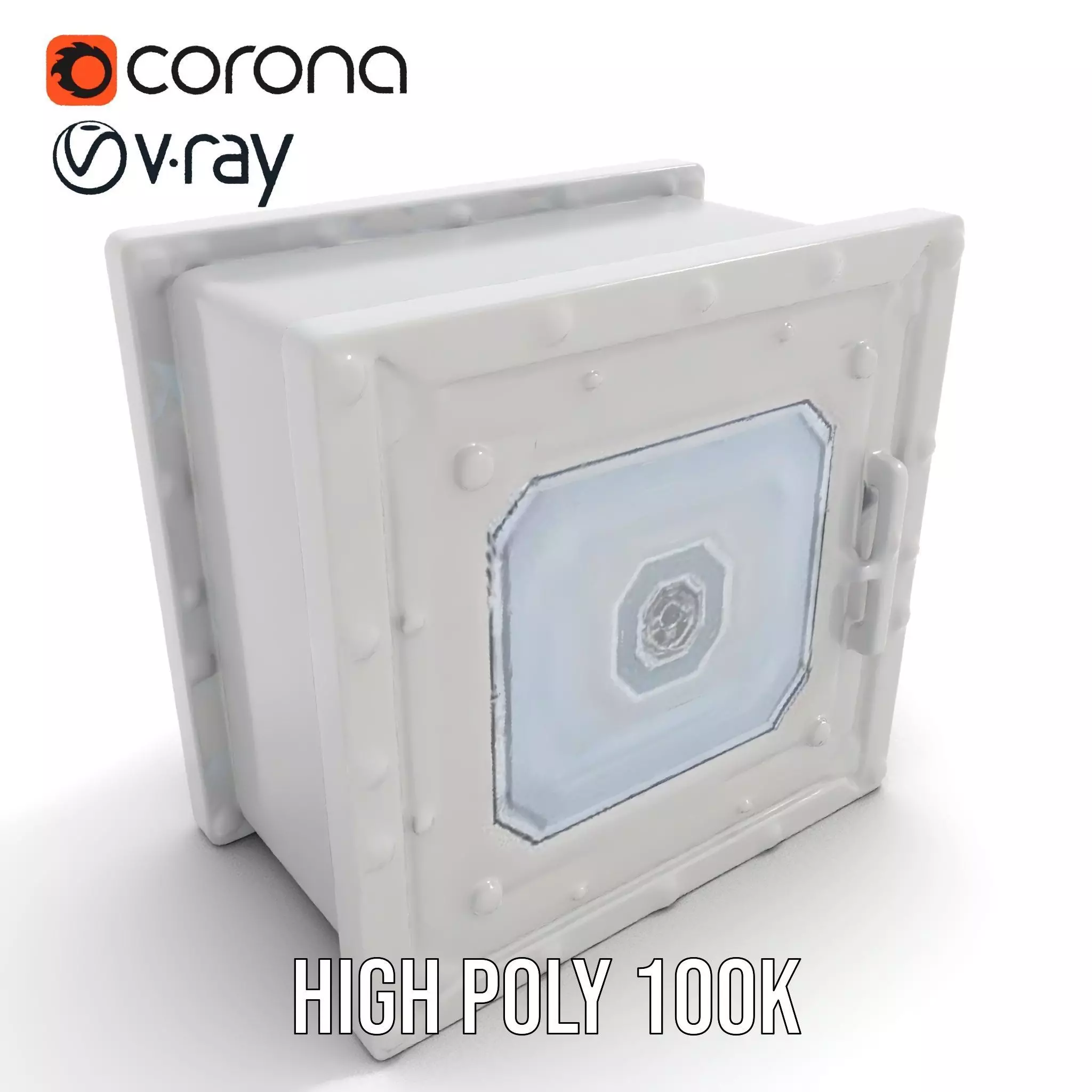 Vault Door model pack with metallic design Low-poly 3D model_12