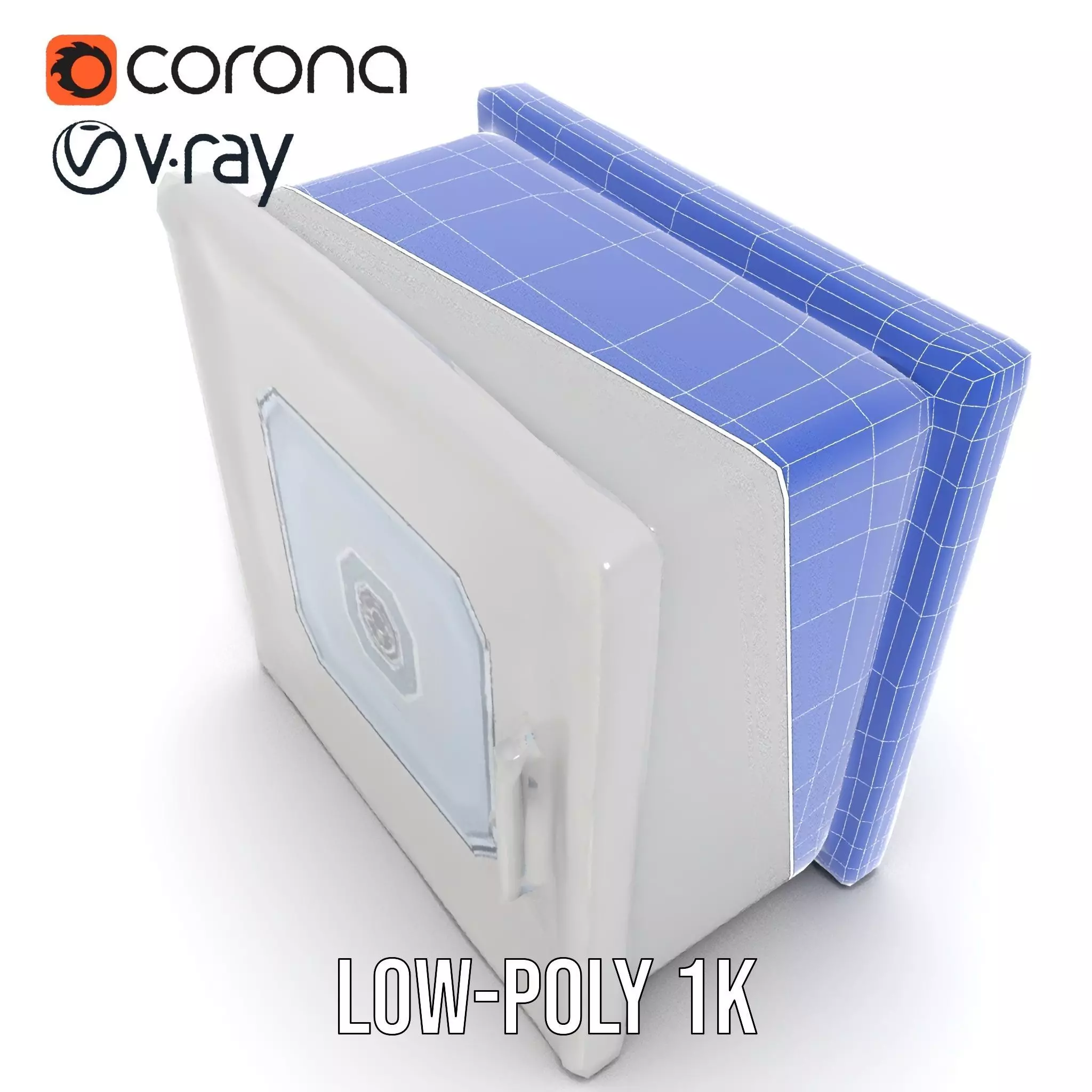 Vault Door model pack with metallic design Low-poly 3D model_19