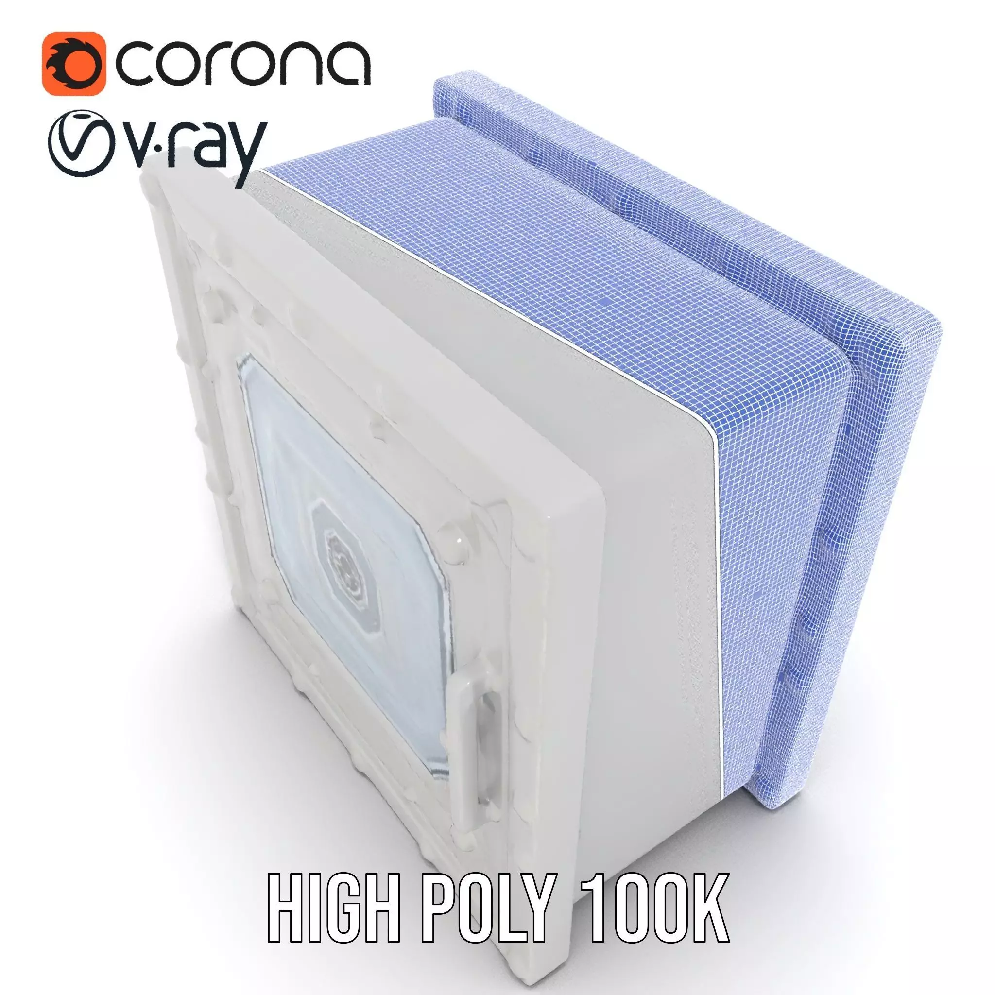 Vault Door model pack with metallic design Low-poly 3D model_32