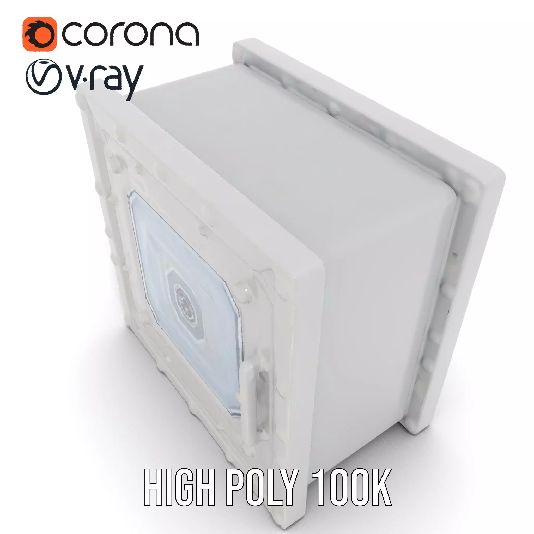 Vault Door model pack with metallic design Low-poly 3D model_26