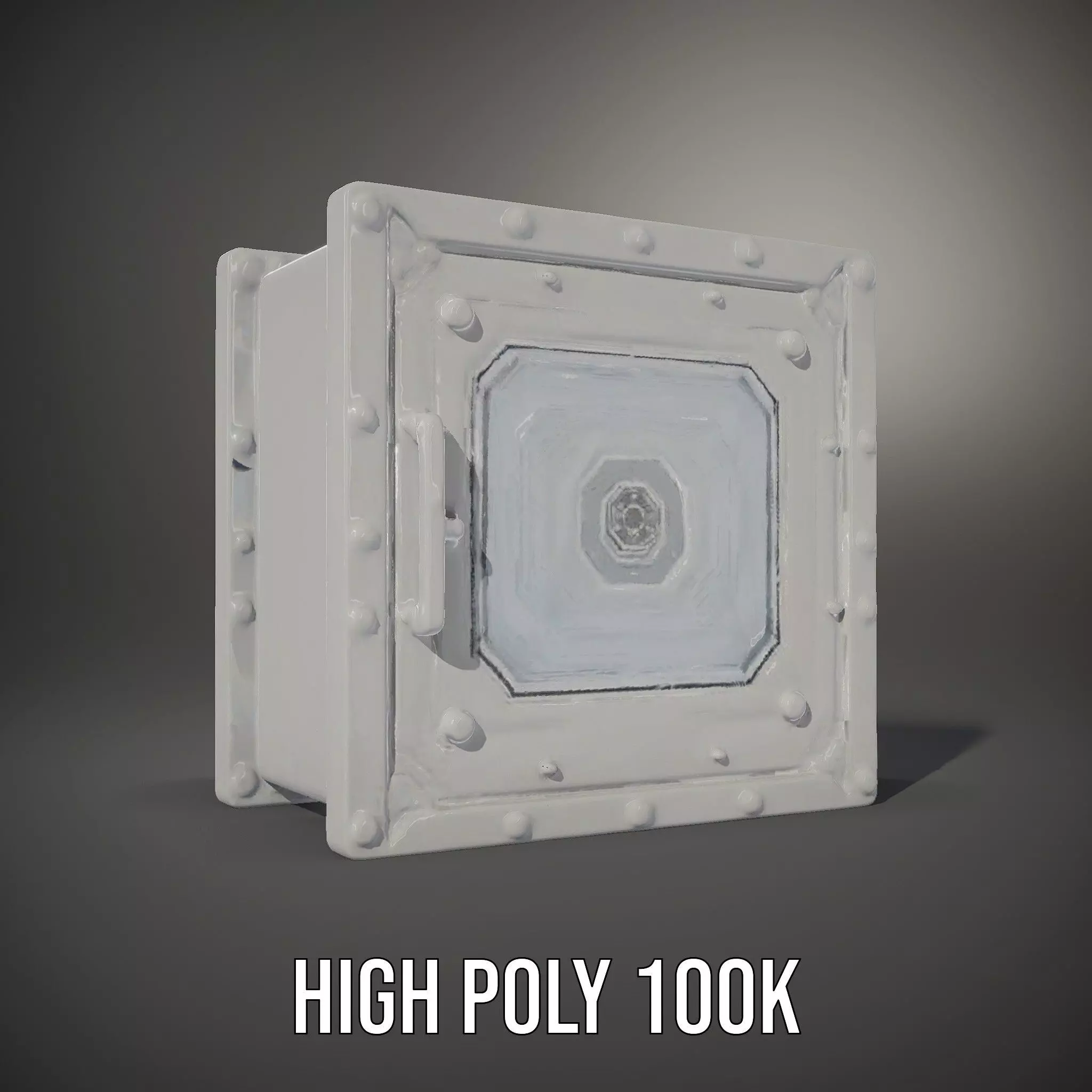 Vault Door model pack with metallic design Low-poly 3D model_20