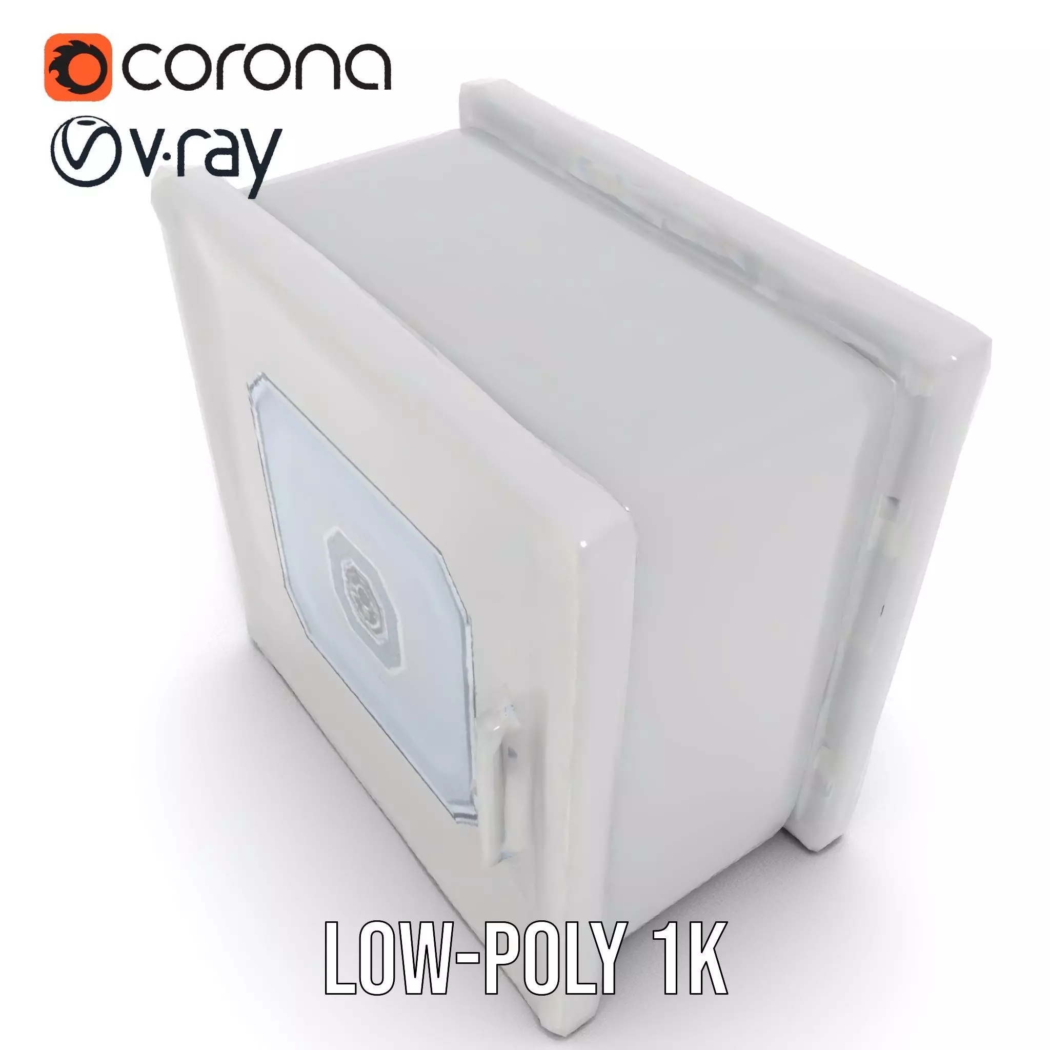 Vault Door model pack with metallic design Low-poly 3D model_8