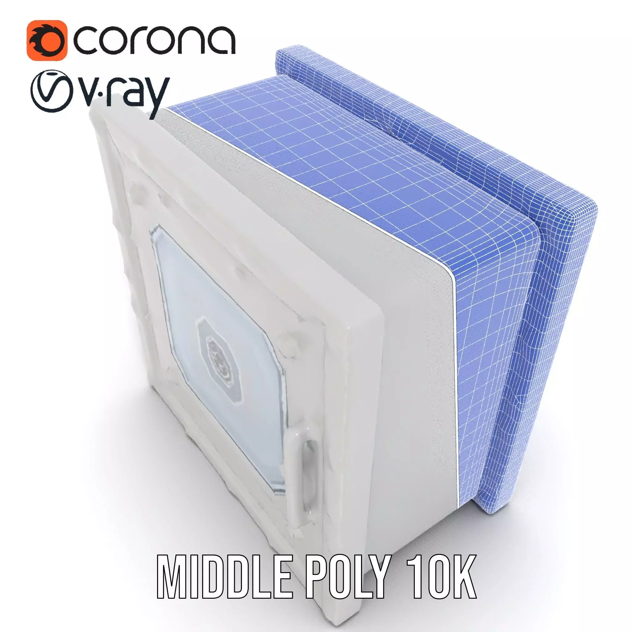 Vault Door model pack with metallic design Low-poly 3D model_27