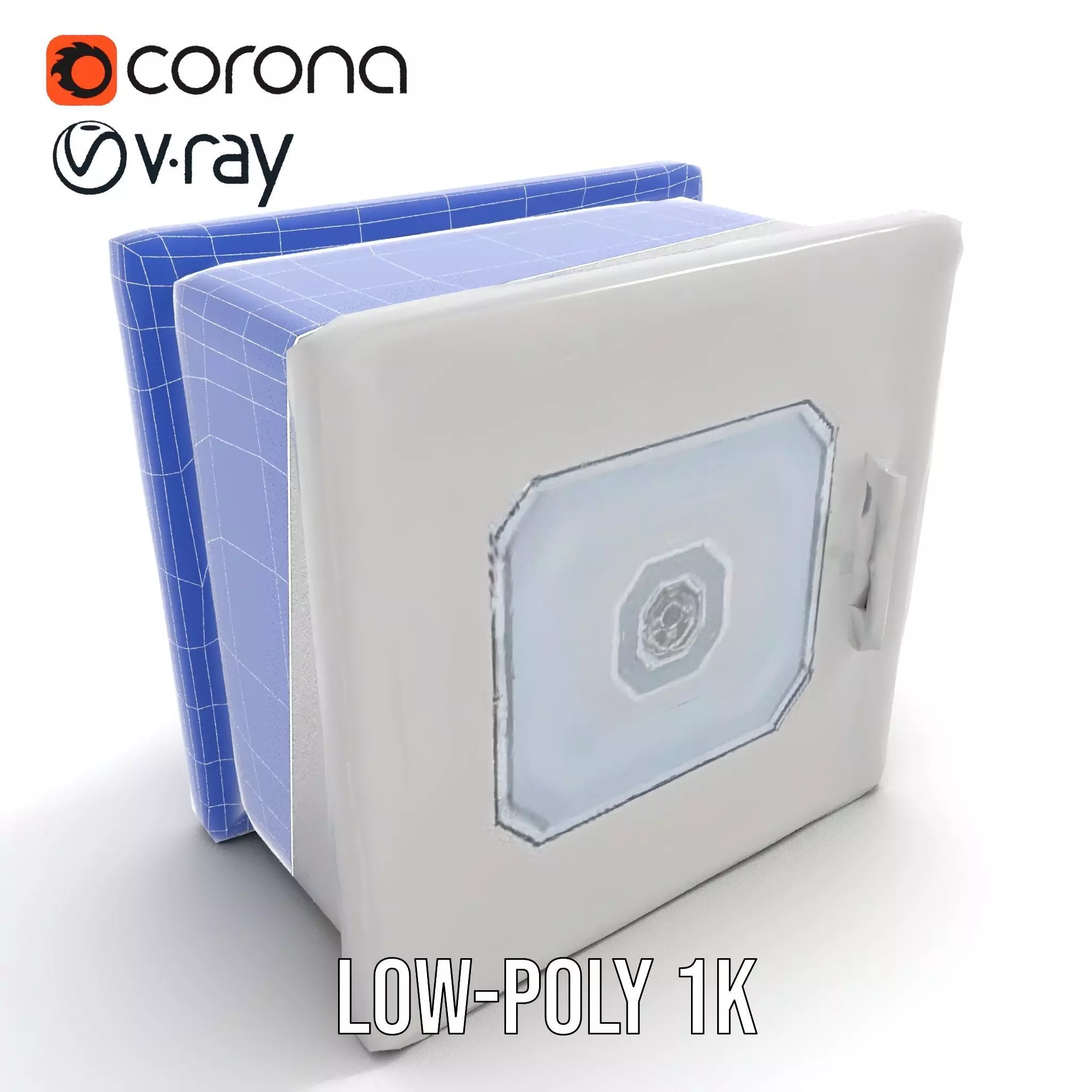 Vault Door model pack with metallic design Low-poly 3D model_28