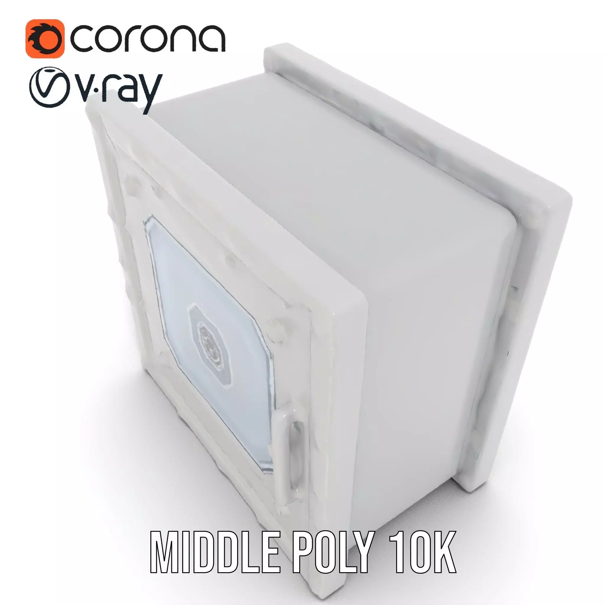 Vault Door model pack with metallic design Low-poly 3D model_24