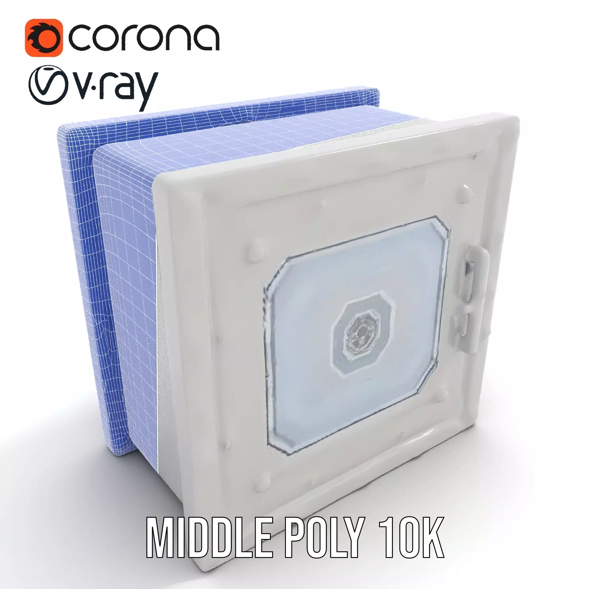 Vault Door model pack with metallic design Low-poly 3D model_18