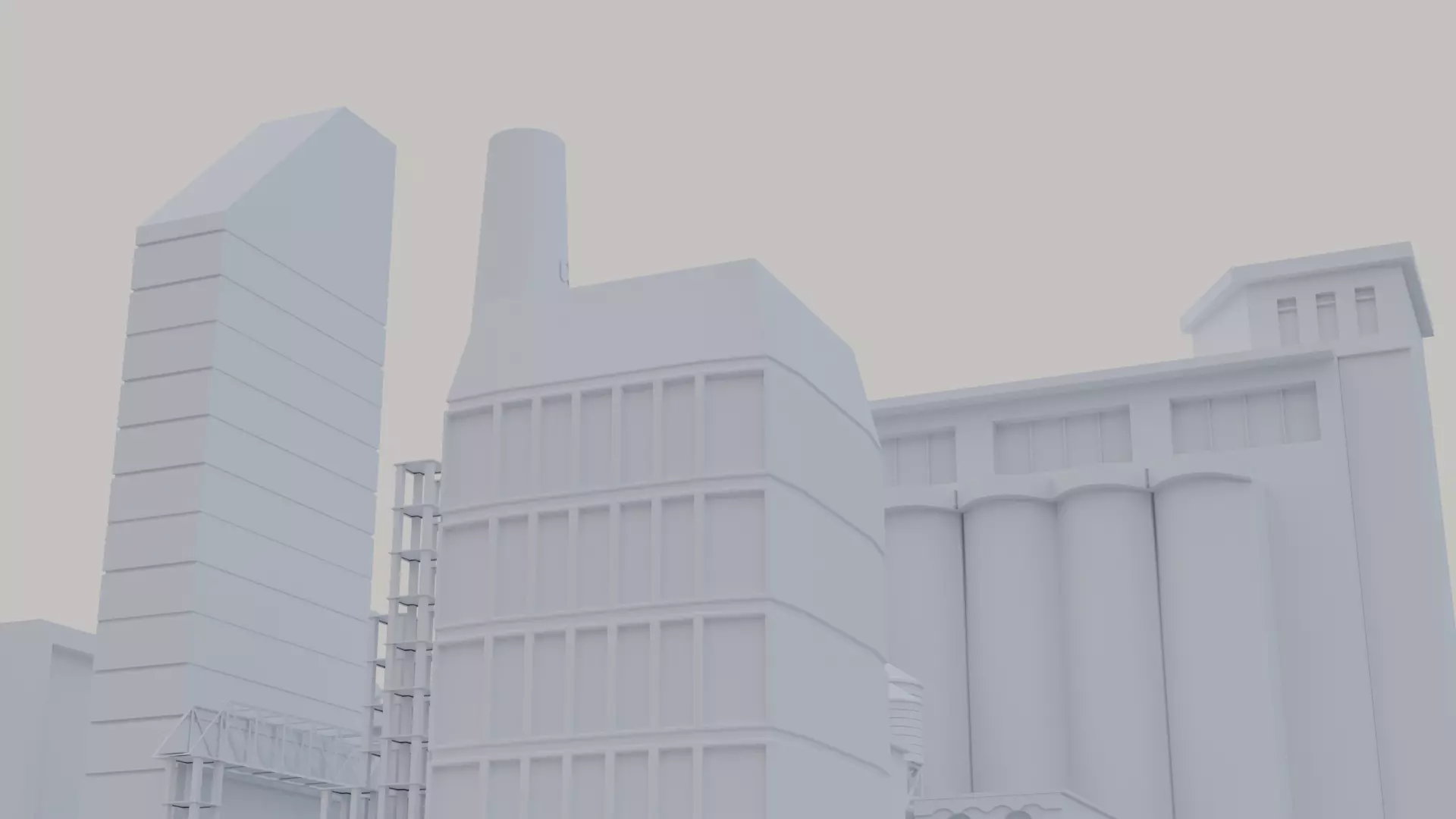 City street Free low-poly 3D model_4