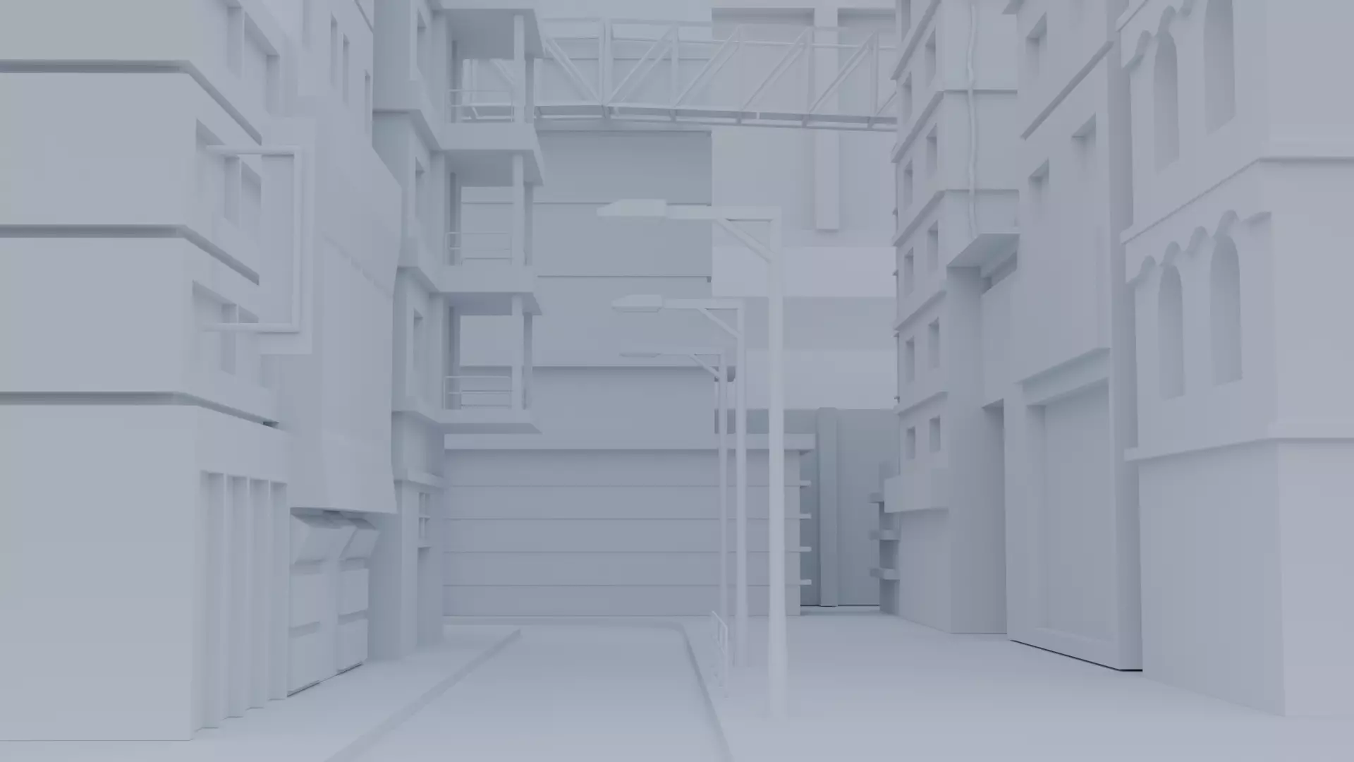 City street Free low-poly 3D model_0