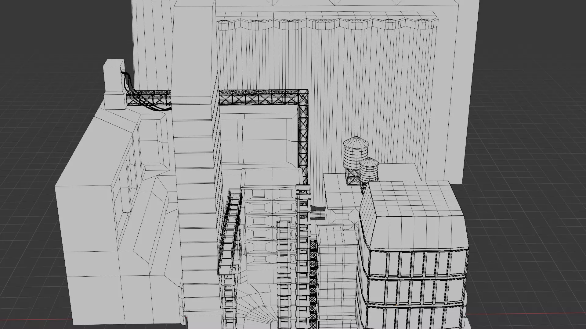 City street Free low-poly 3D model_7