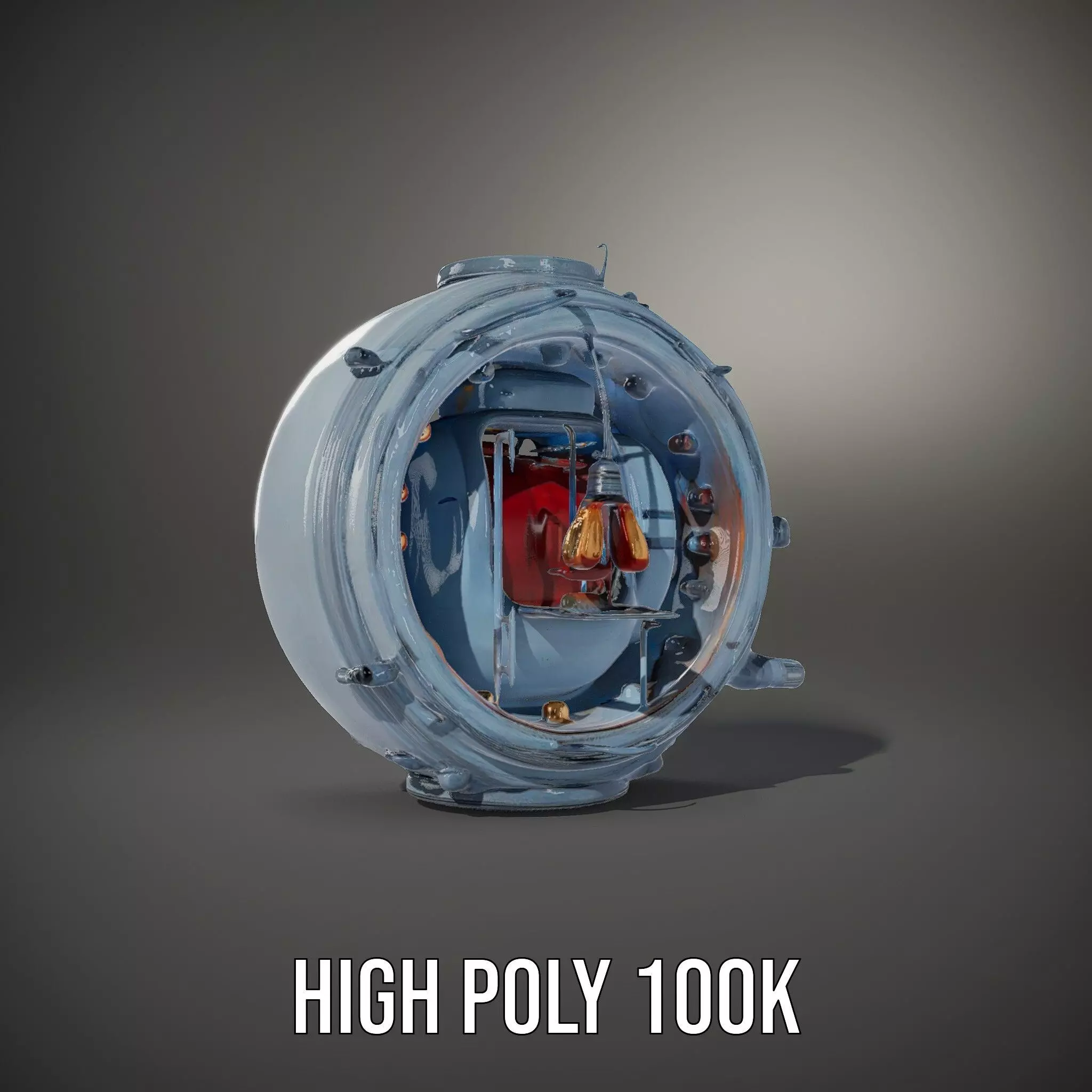 Steampunk Industrial Lamp Model Pack Low-poly 3D model_8