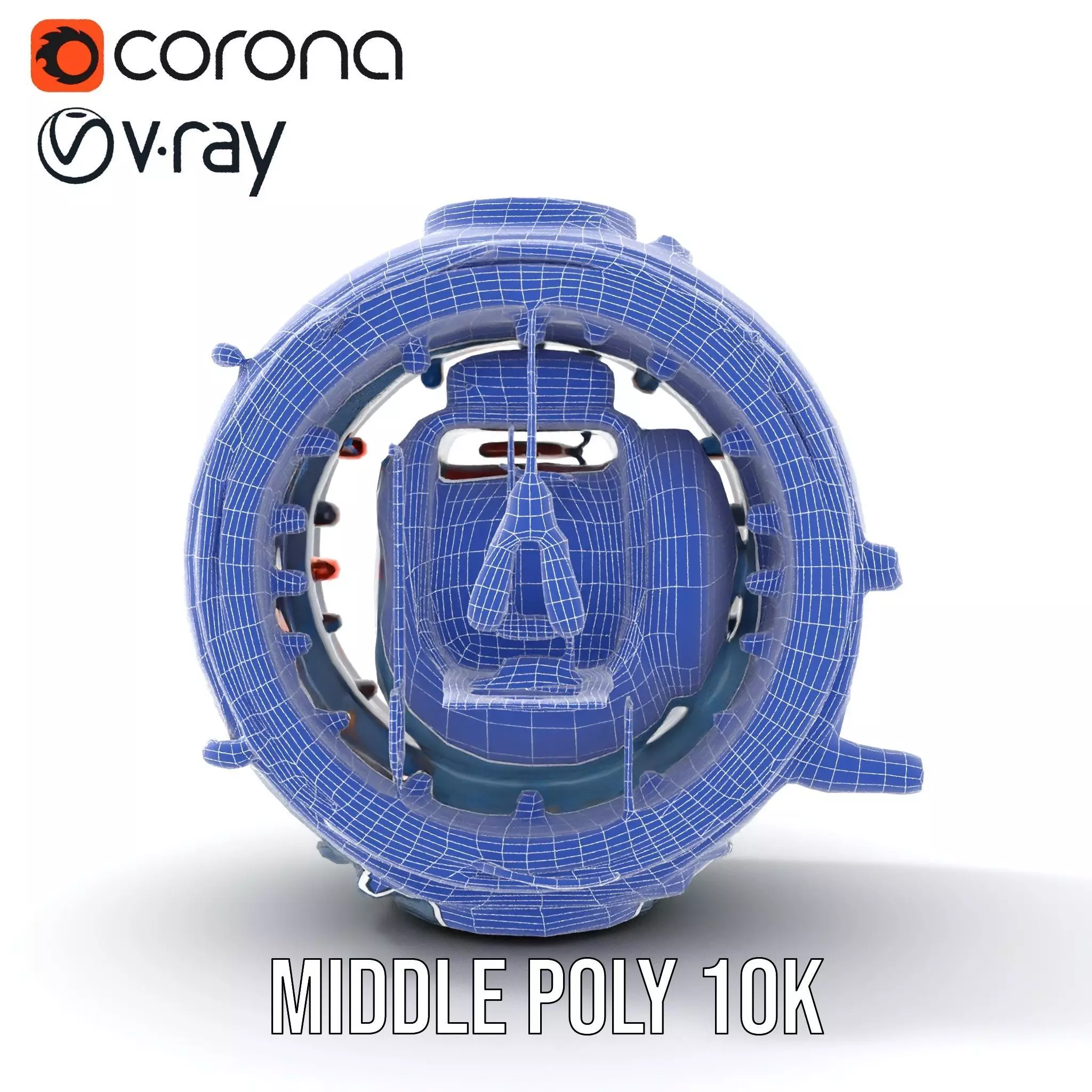 Steampunk Industrial Lamp Model Pack Low-poly 3D model_30