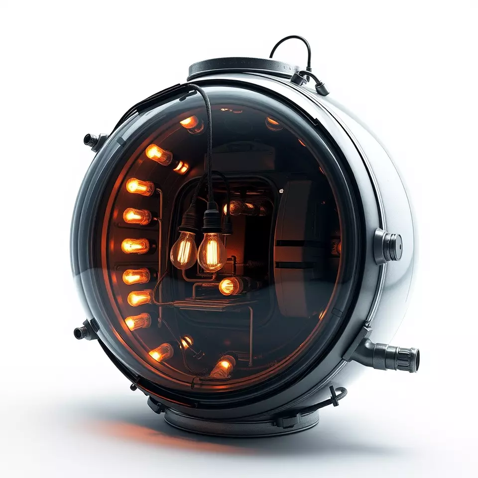 Steampunk Industrial Lamp Model Pack Low-poly 3D model_2