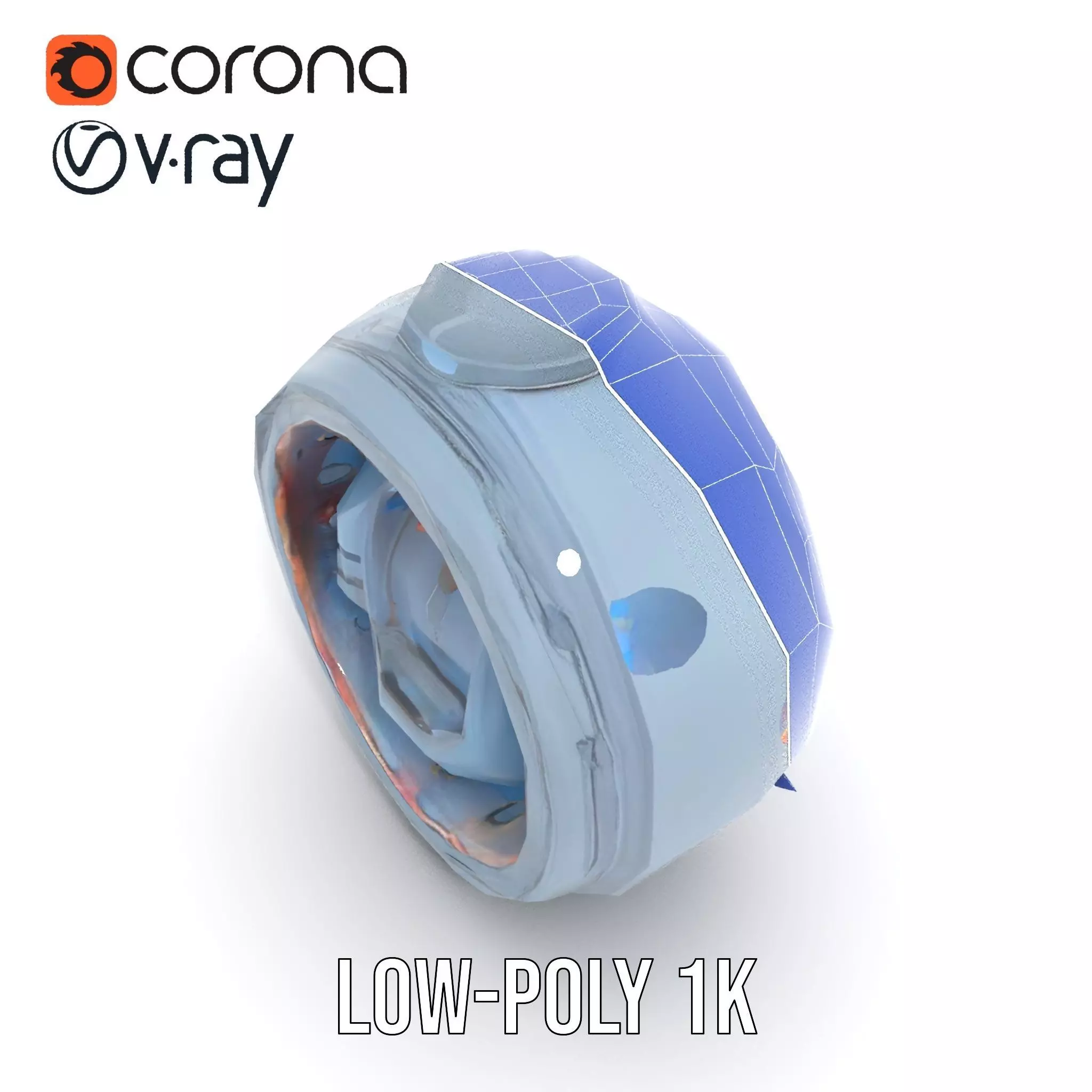 Steampunk Industrial Lamp Model Pack Low-poly 3D model_17