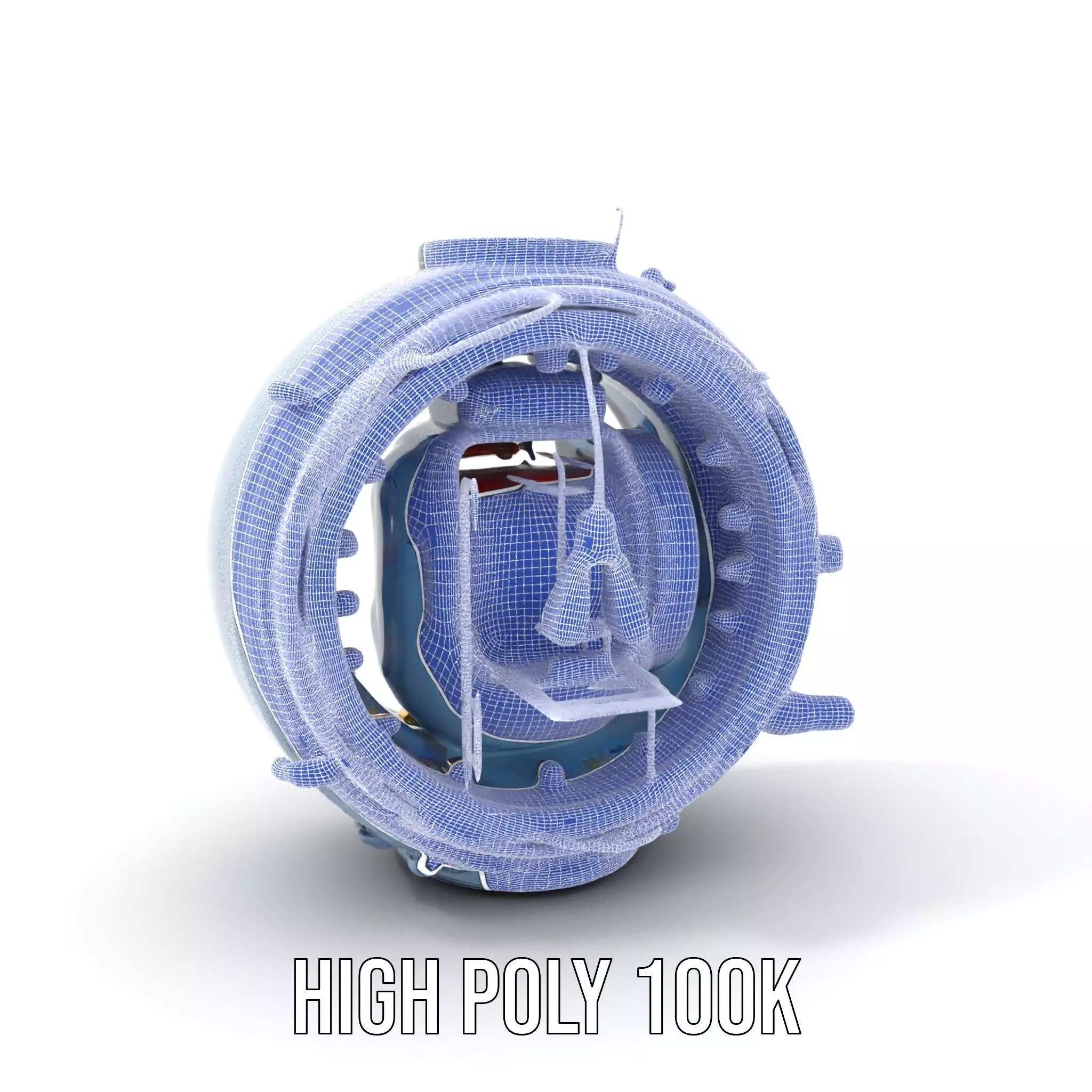 Steampunk Industrial Lamp Model Pack Low-poly 3D model_4