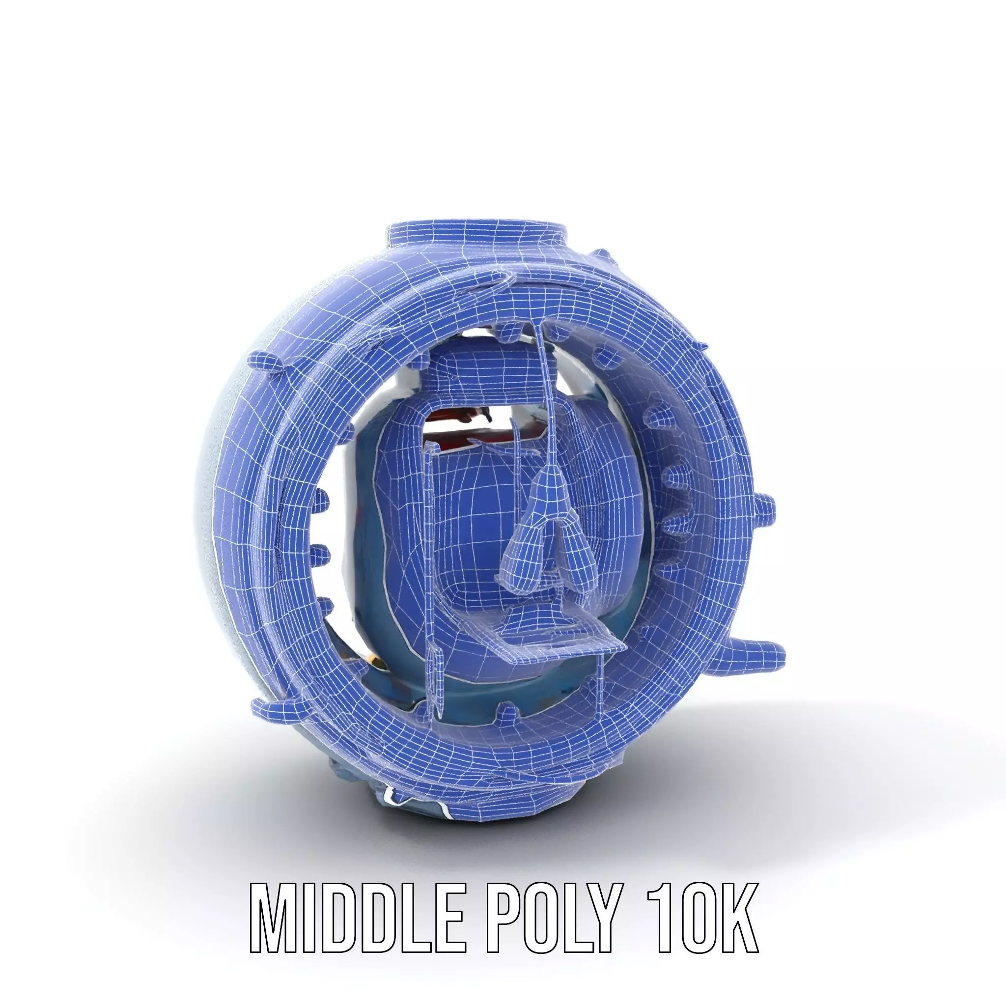 Steampunk Industrial Lamp Model Pack Low-poly 3D model_5