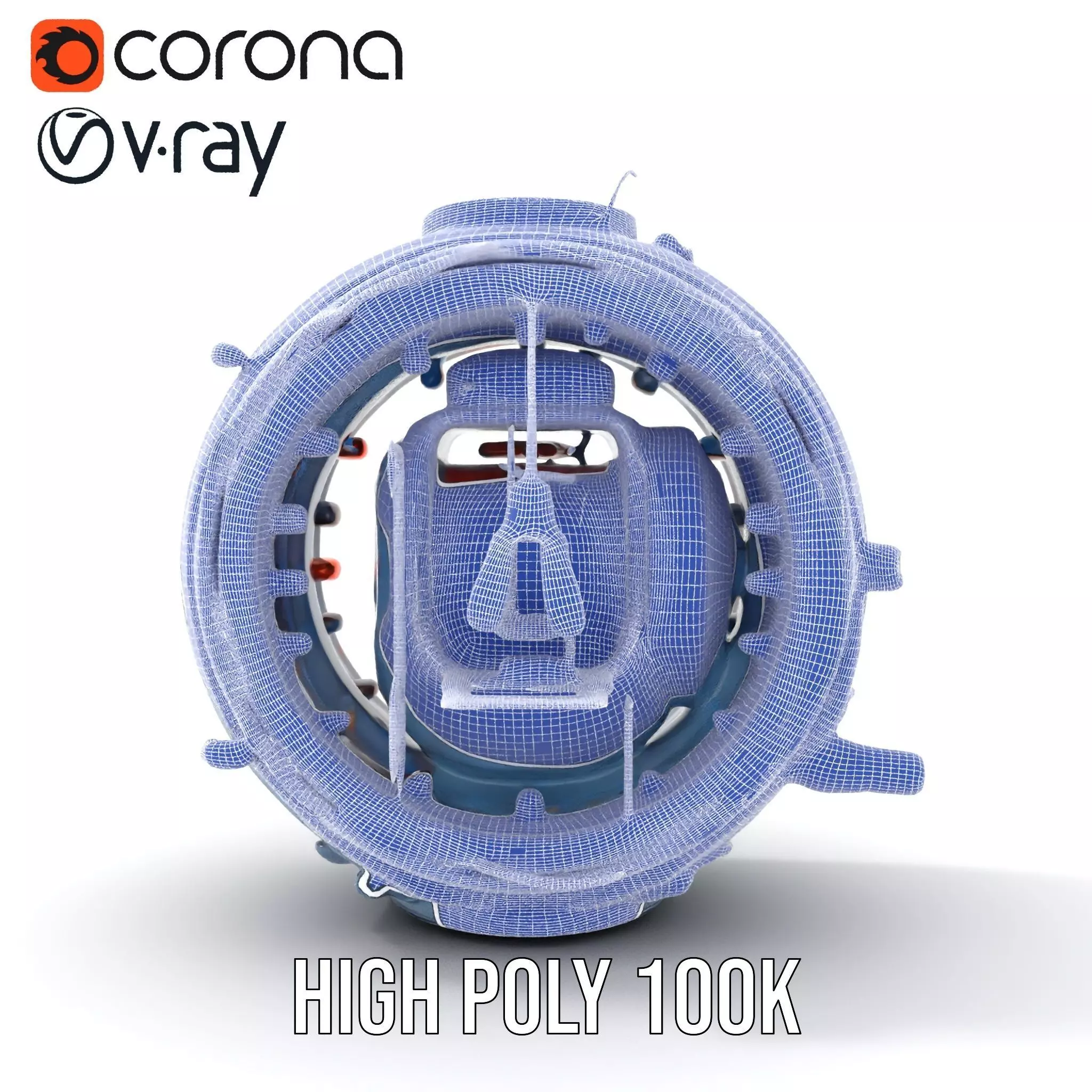 Steampunk Industrial Lamp Model Pack Low-poly 3D model_34