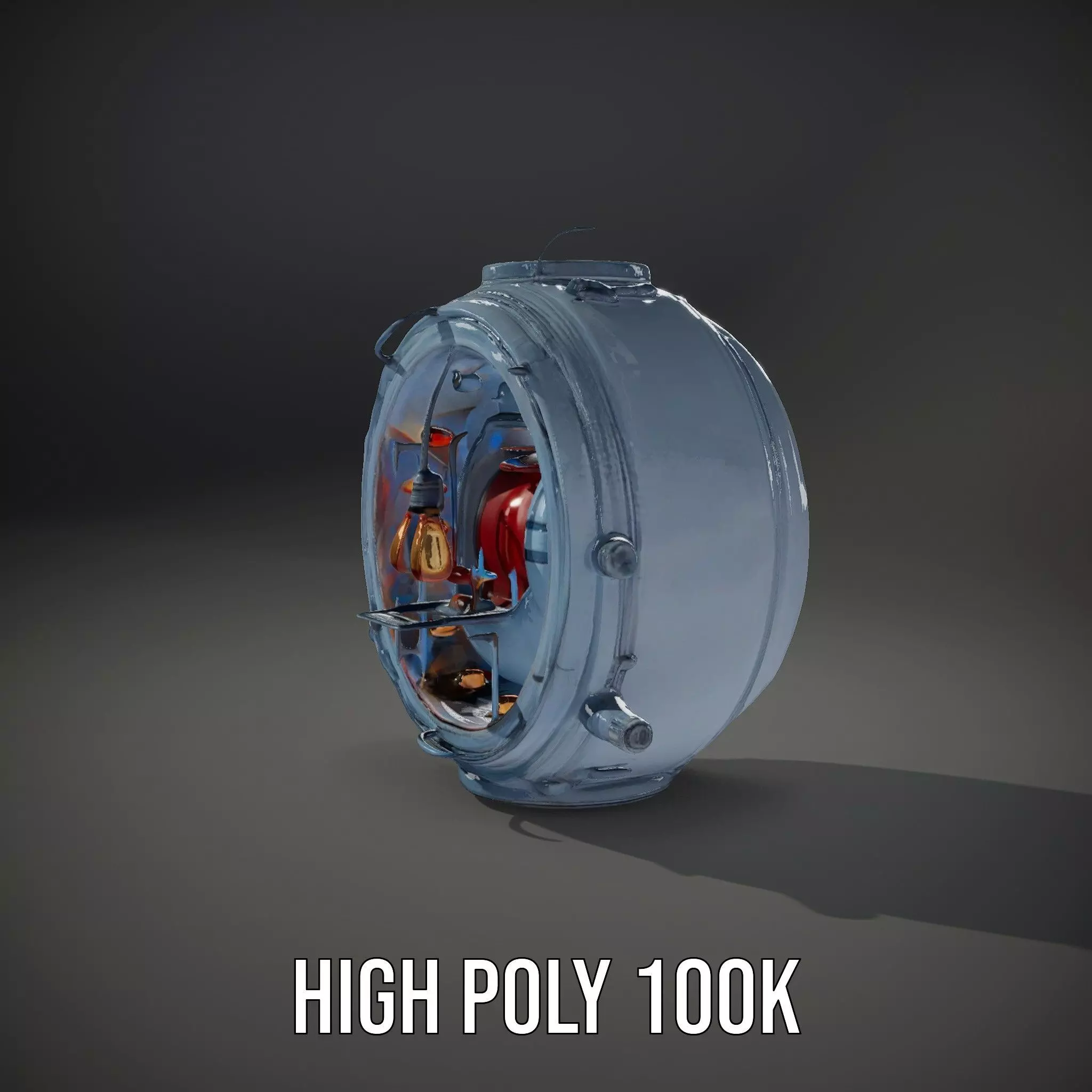 Steampunk Industrial Lamp Model Pack Low-poly 3D model_10