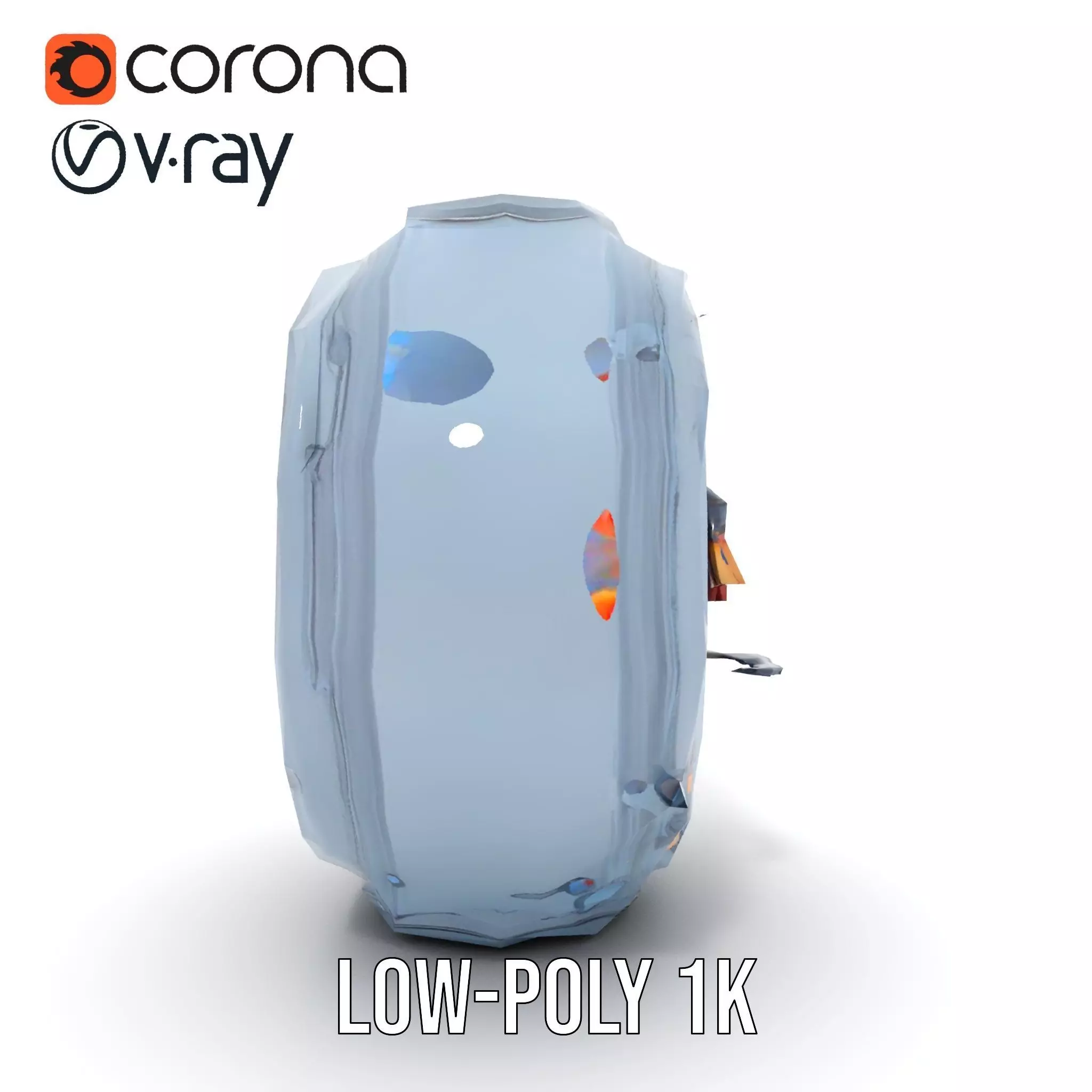 Steampunk Industrial Lamp Model Pack Low-poly 3D model_28