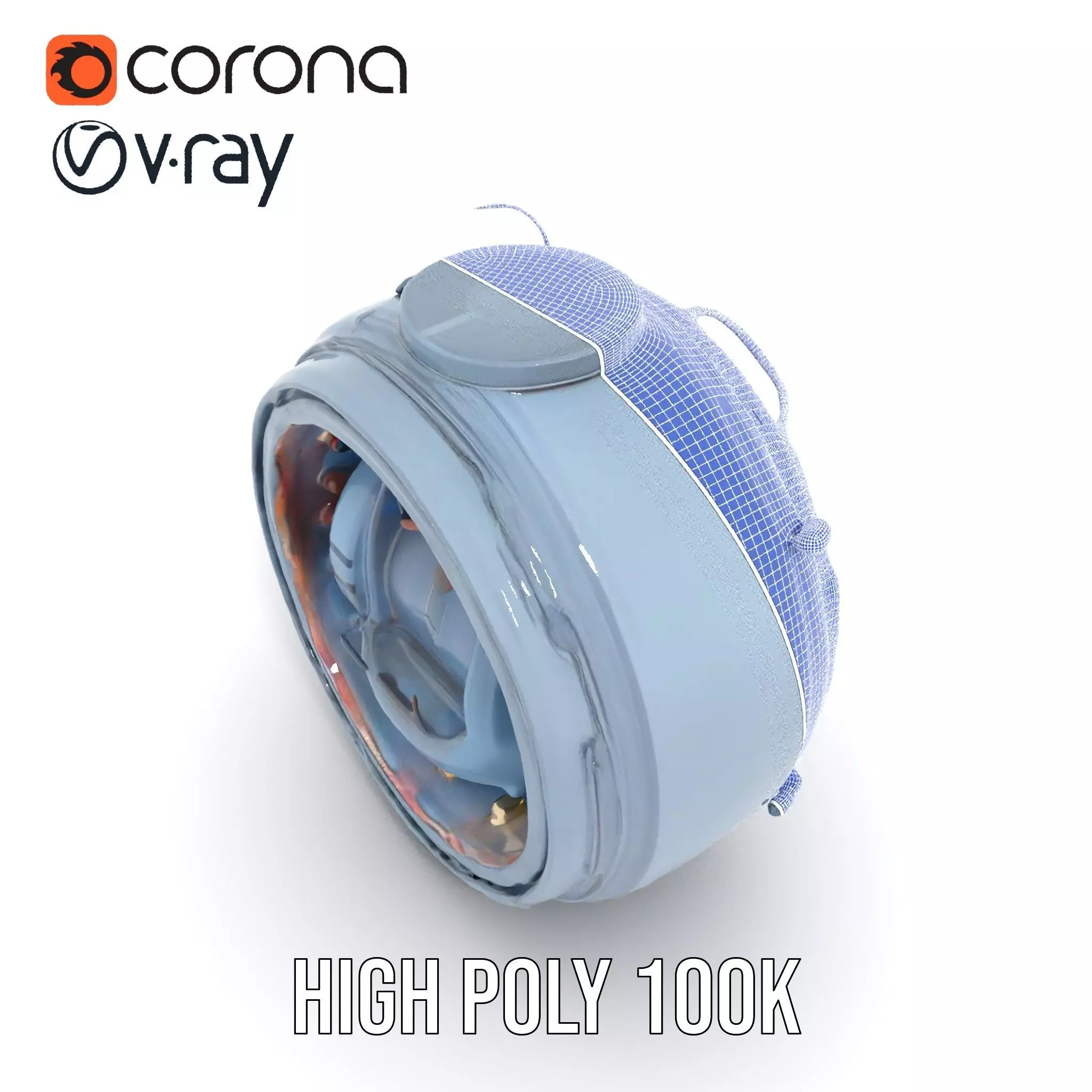 Steampunk Industrial Lamp Model Pack Low-poly 3D model_29