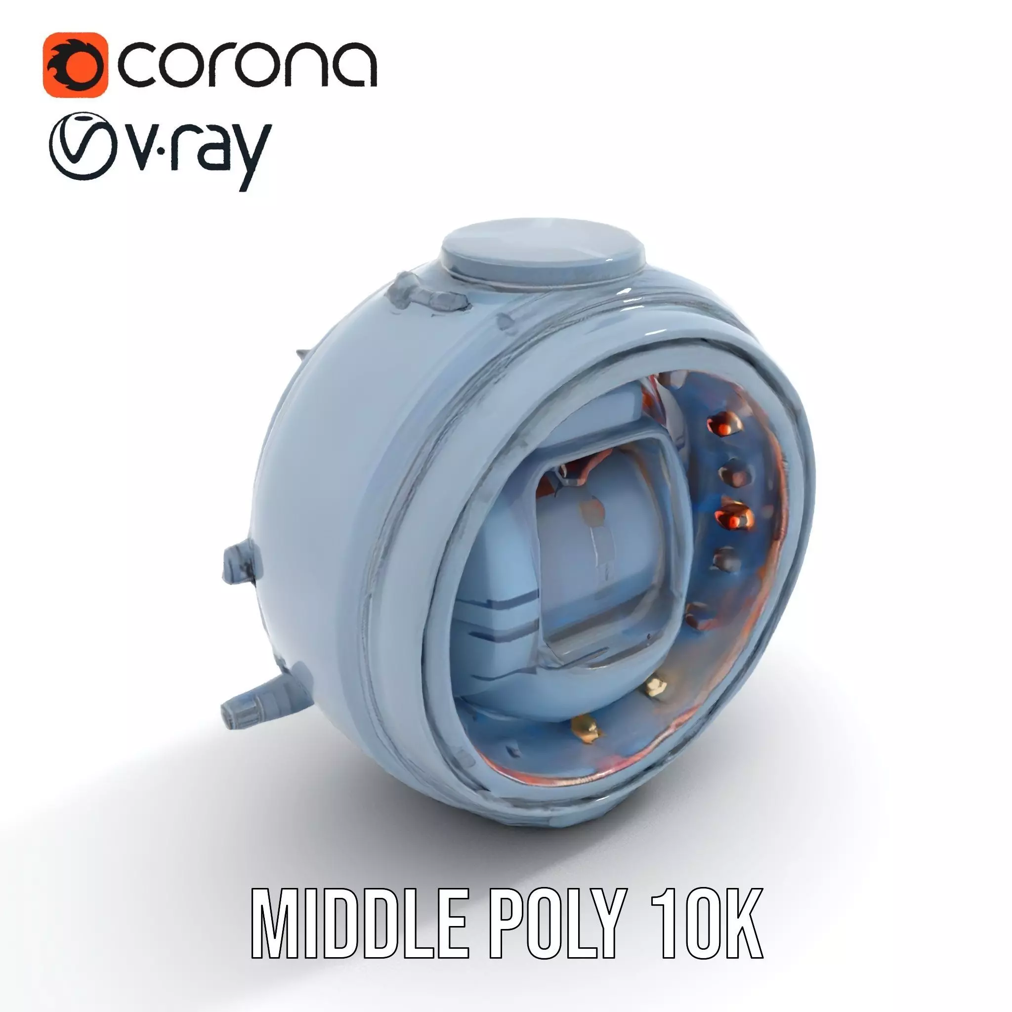 Steampunk Industrial Lamp Model Pack Low-poly 3D model_25