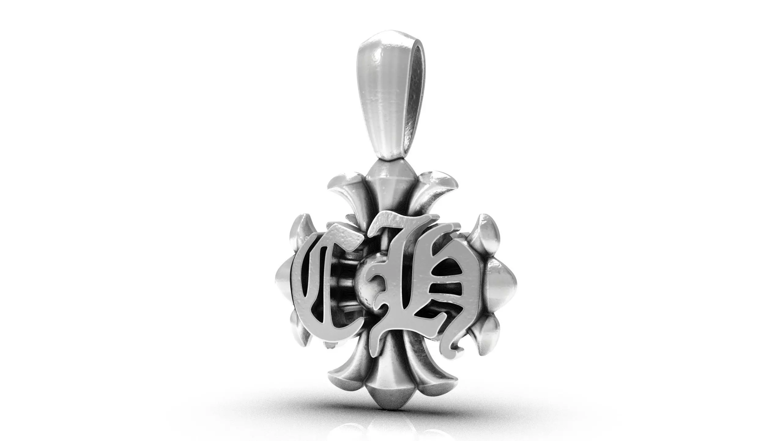 Chrome Hearts pendant CH logo charm 3D model 3D printable | CGTrader