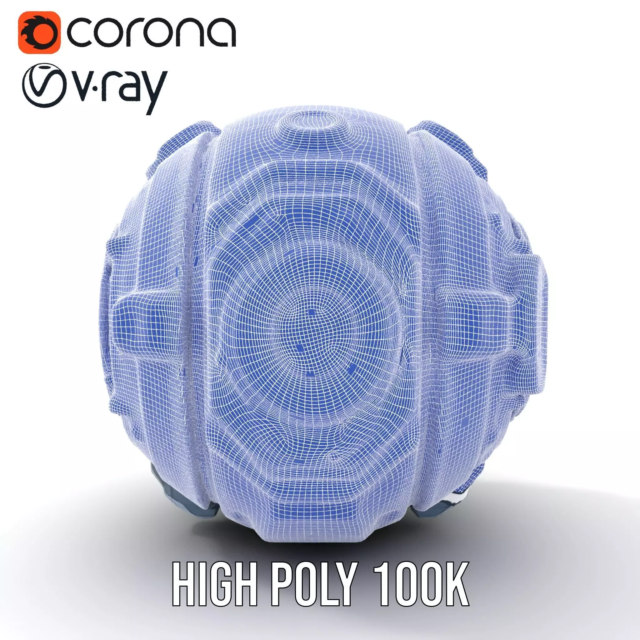 Futuristic Spherical Robot Model Pack Low-poly 3D model_34