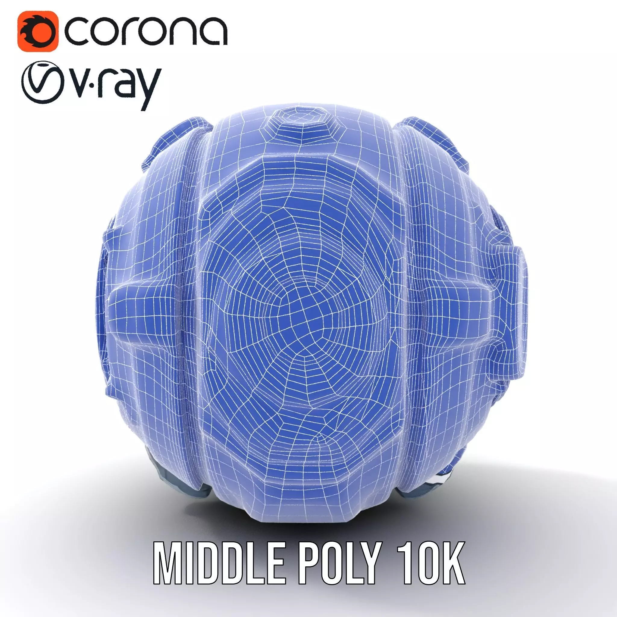 Futuristic Spherical Robot Model Pack Low-poly 3D model_18
