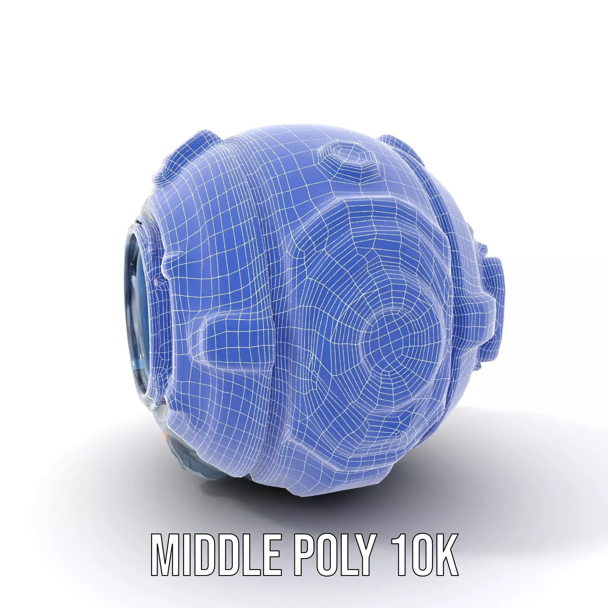 Futuristic Spherical Robot Model Pack Low-poly 3D model_13