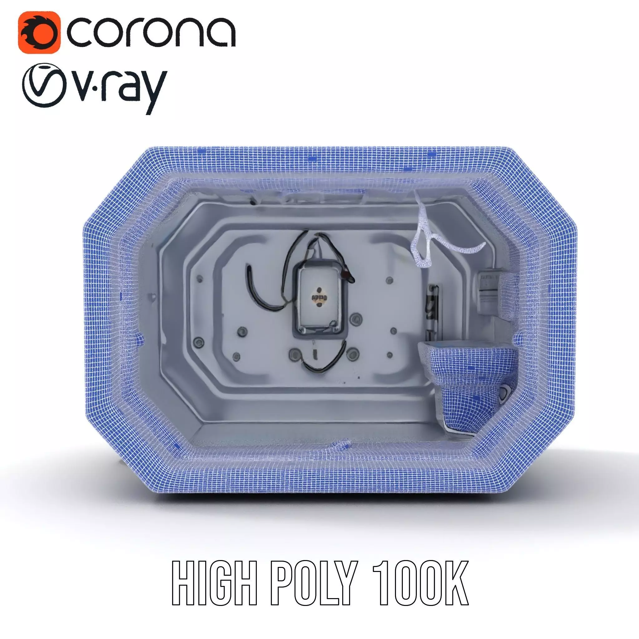 Futuristic Medical Pod model pack Low-poly 3D model_29