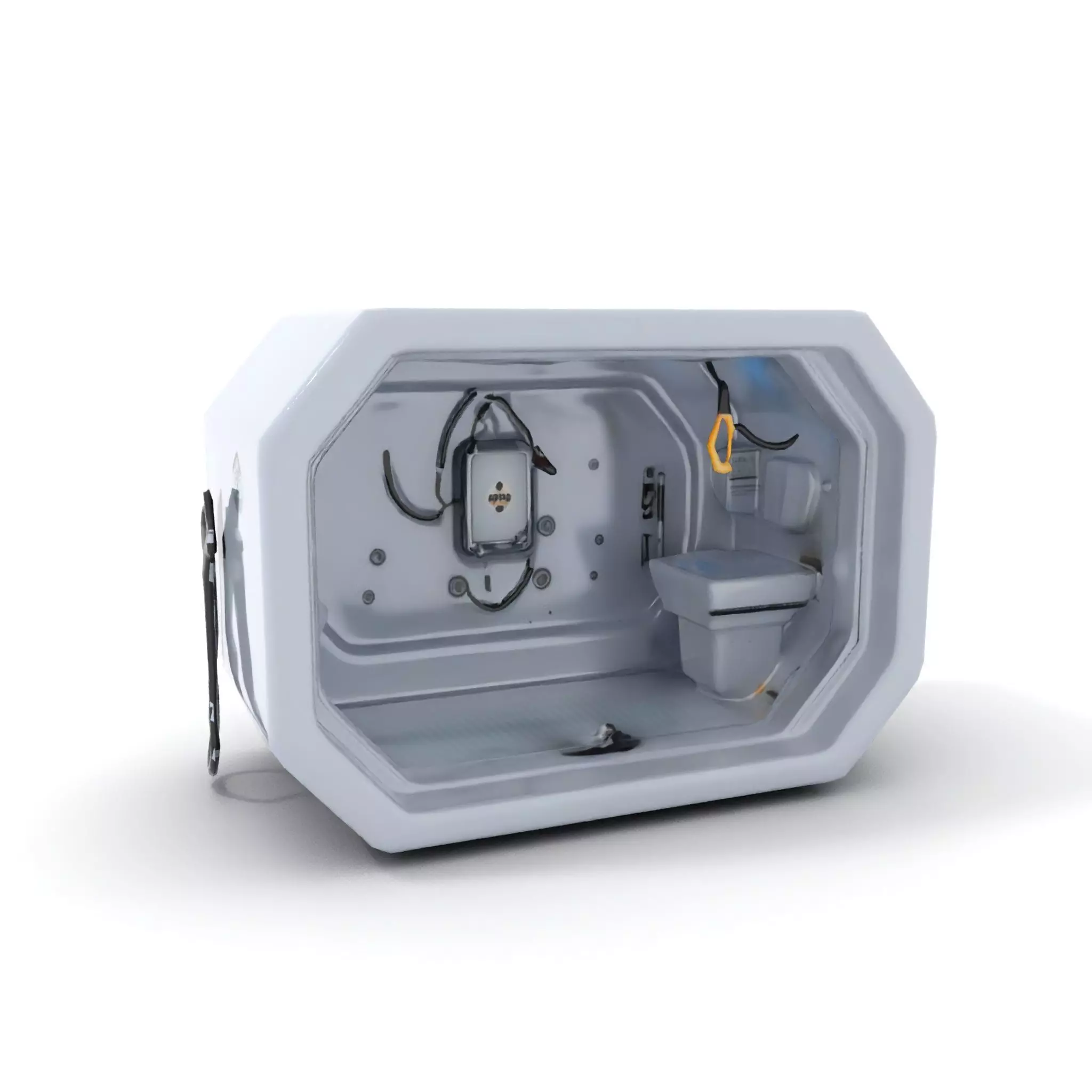 Futuristic Medical Pod model pack Low-poly 3D model_11