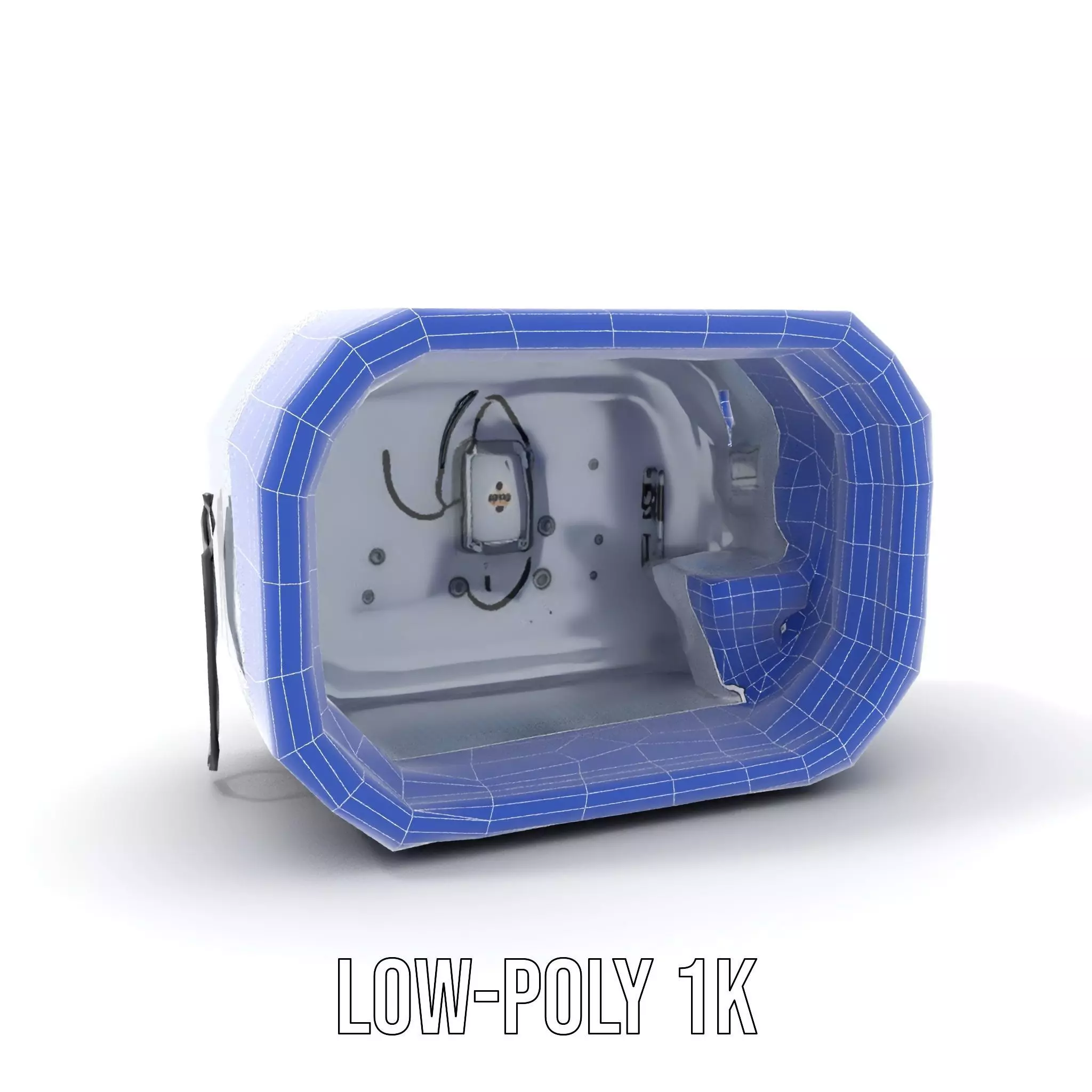 Futuristic Medical Pod model pack Low-poly 3D model_22