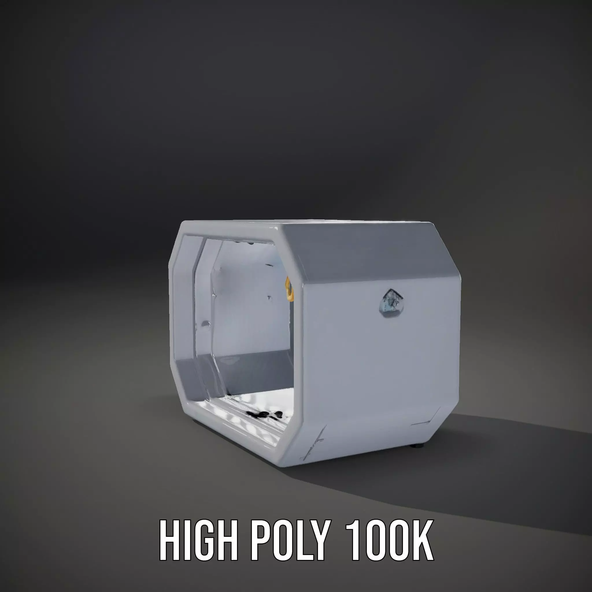 Futuristic Medical Pod model pack Low-poly 3D model_8