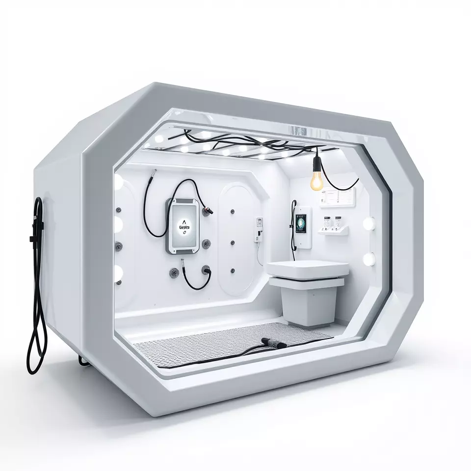 Futuristic Medical Pod model pack Low-poly 3D model_2