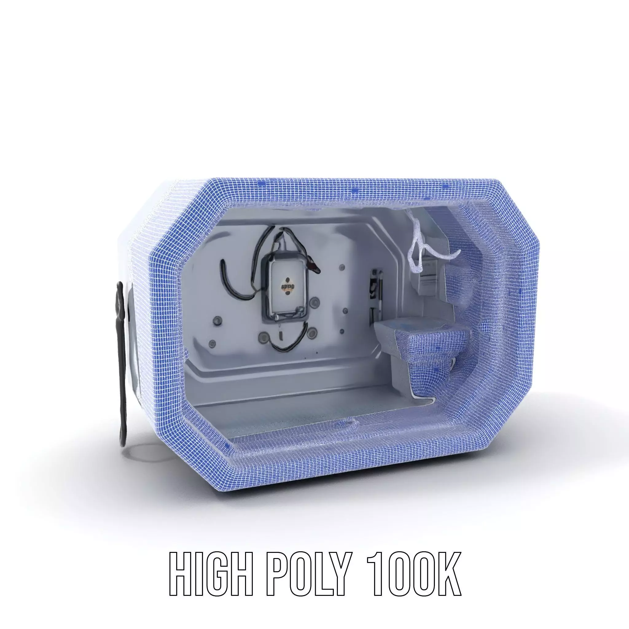 Futuristic Medical Pod model pack Low-poly 3D model_4