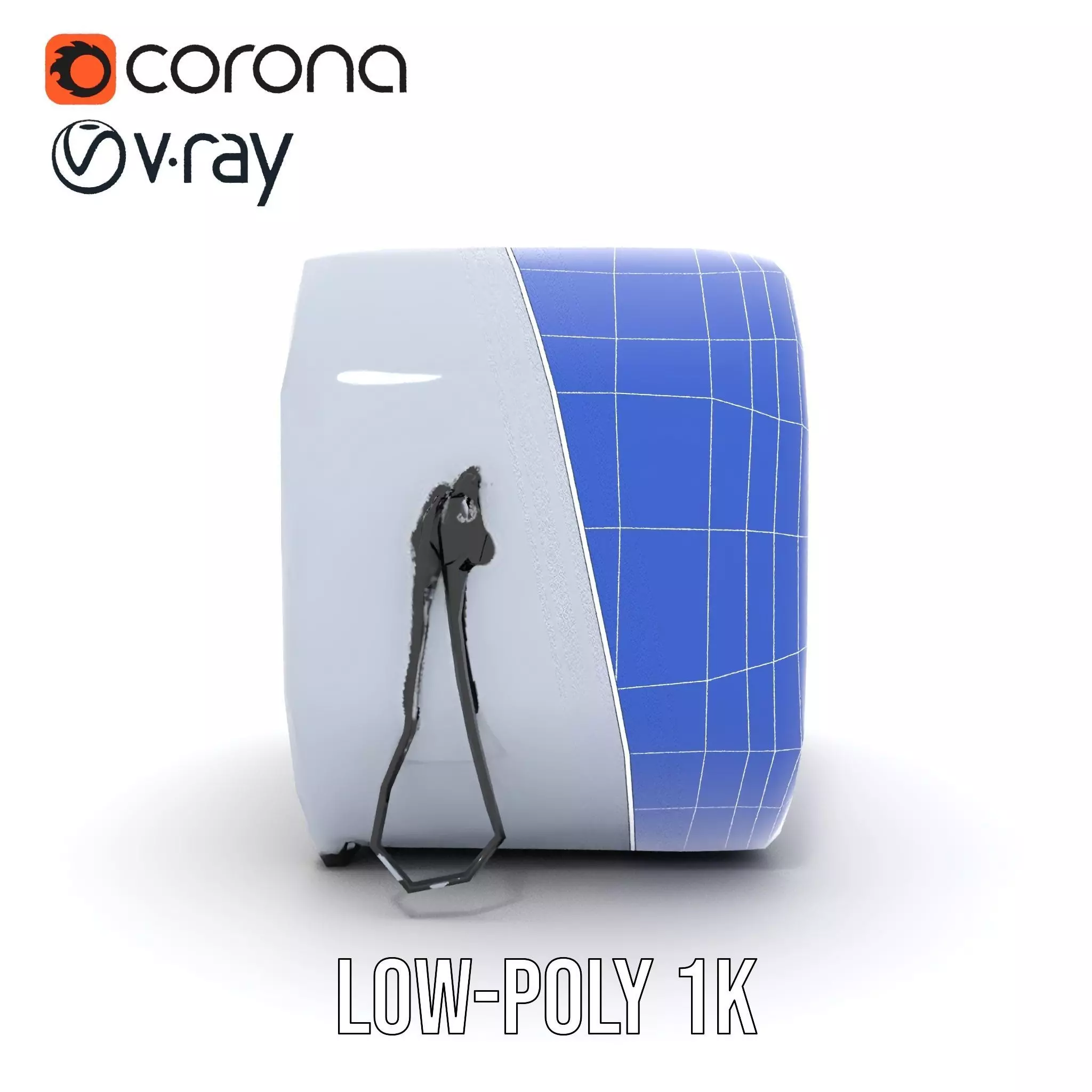 Futuristic Medical Pod model pack Low-poly 3D model_25